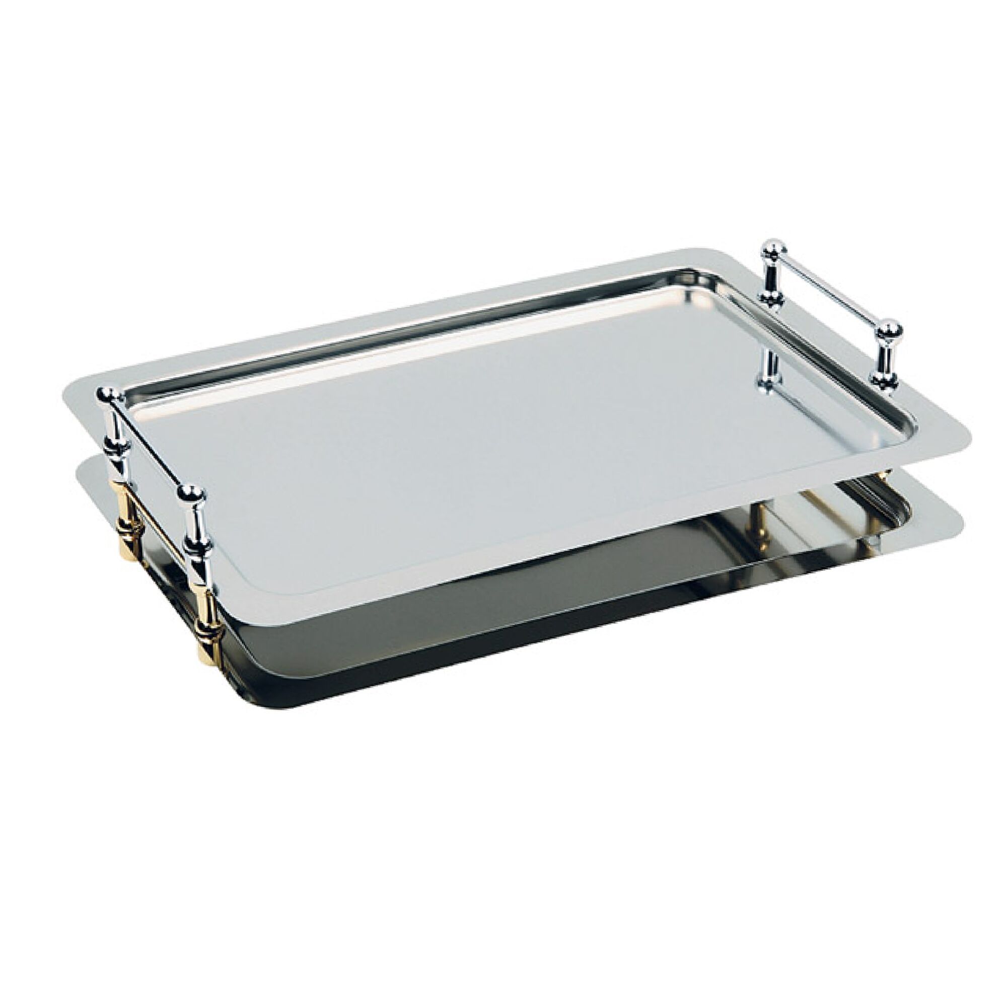 (6 pcs) Plateau GN 1/1 - BUFFET-STAR - Acier inoxydable 18/10 - 530x325mm - Hauteur:65mm - empilable, compatible lave-vaisselle