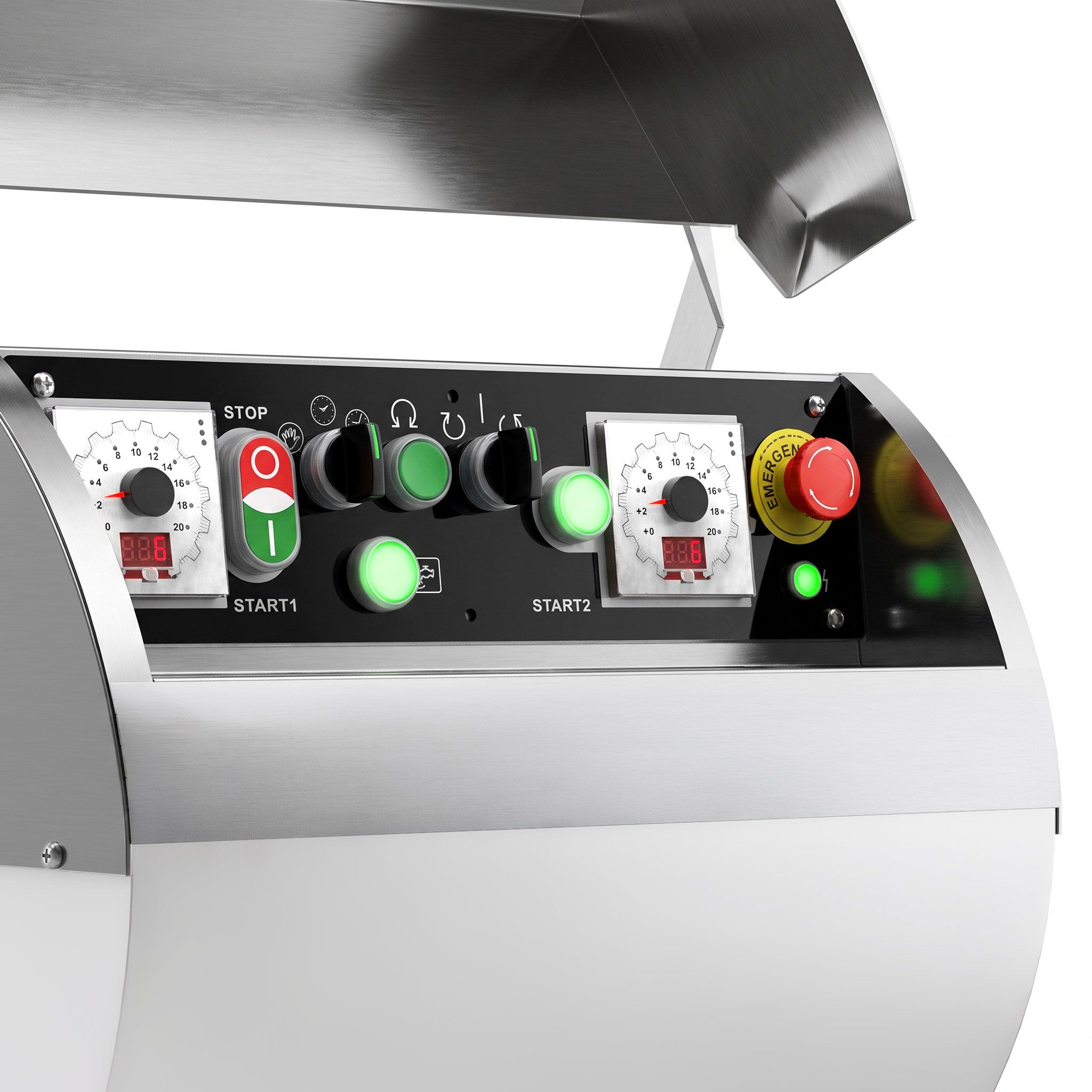 Impastatrice a spirale per panifici - 70L / 40kg - 2 velocità - testa fissa - a doppio motore - con timer - 400V trifase - per impasti ad alta idratazione