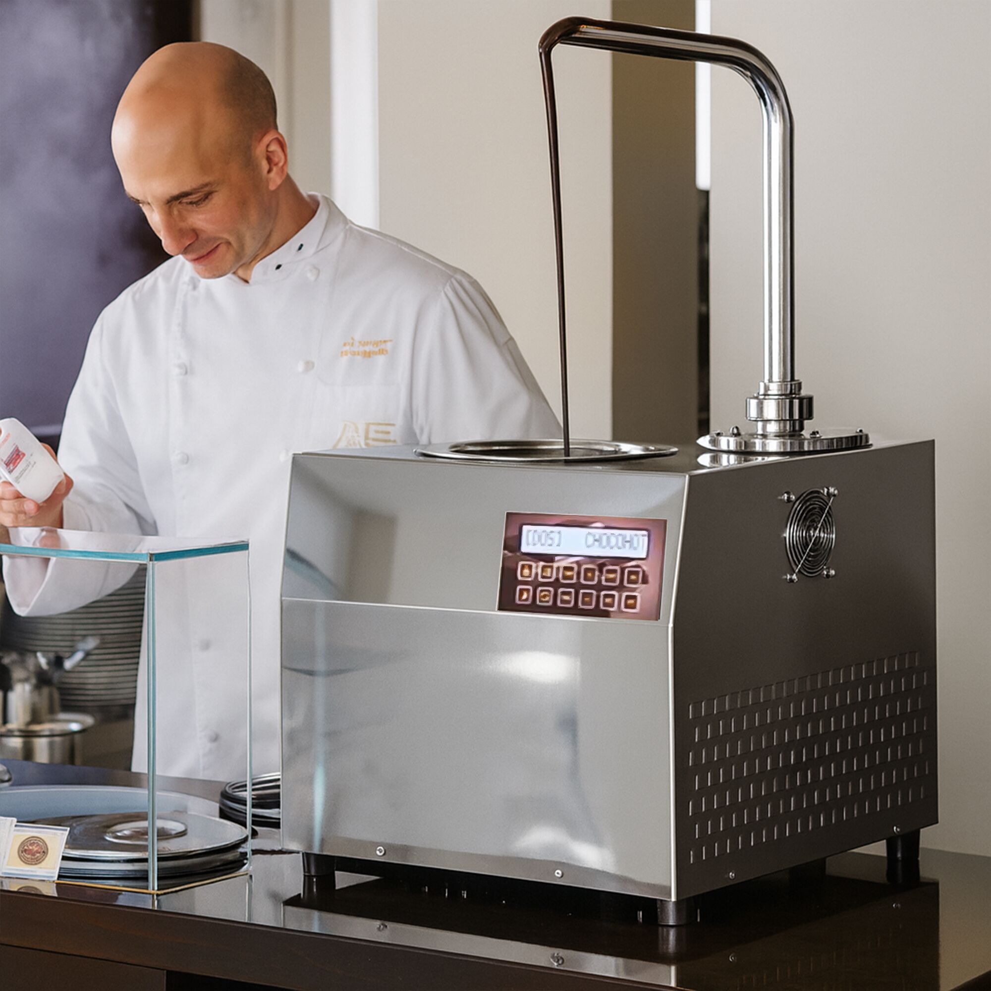 Chocolatière professionnelle - 5,5kg - 0,95kW - avec 1 robinet de service