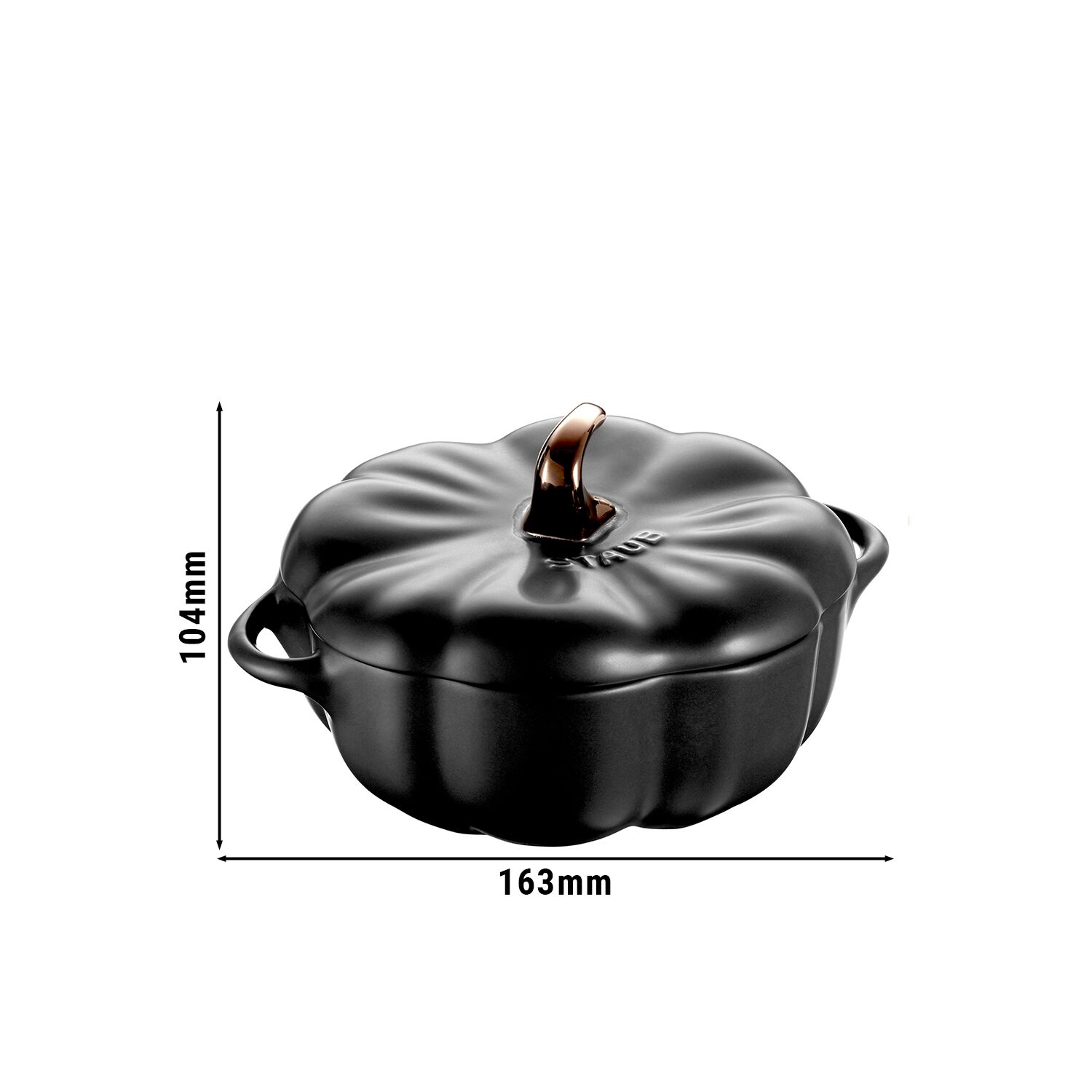 STAUB | CERAMIQUE - Cocotte - Forme citrouille - Ø 120mm - Céramique - Noir	