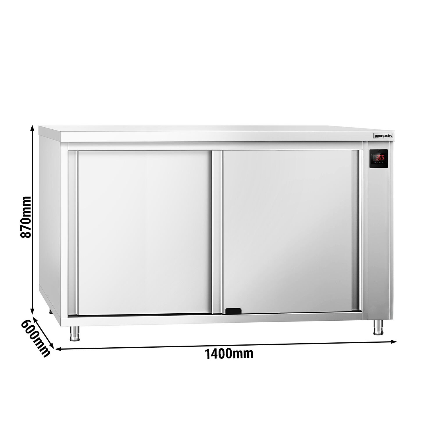 Armoire chauffante professionnelle - 1.5kW - 1 étagères - 1400x600x870mm