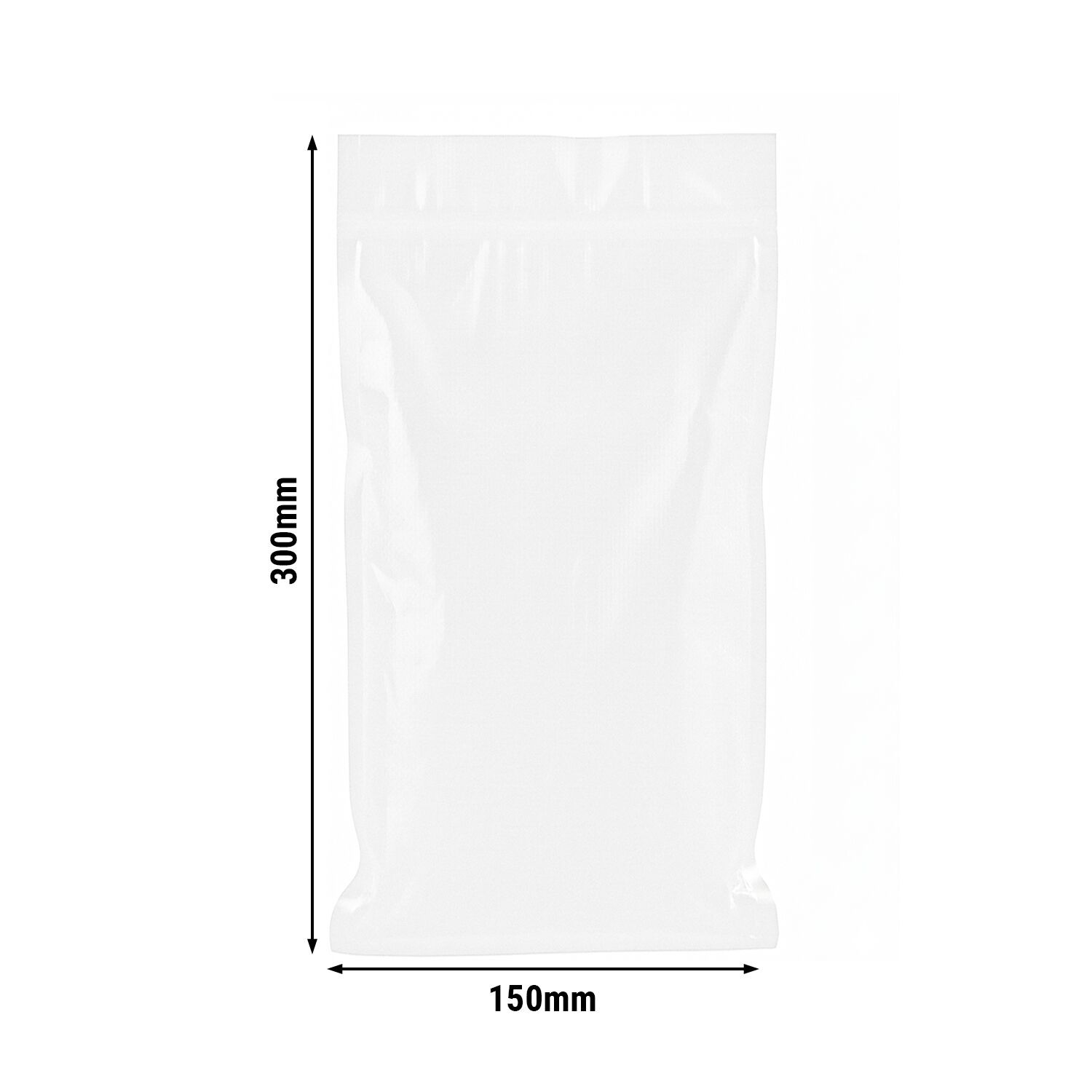 (2500 pcs) Sacs sous vide - lisses - 150x300mm - Épaisseur : 90µm - Transparent (clair)