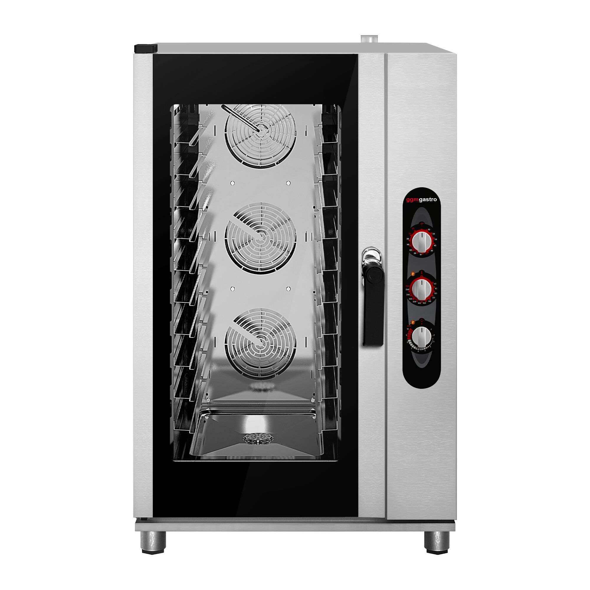 Bakery-Electric Commercial Combi Oven - Manual Controls - 10x EN 600x400 - incl. Direct steam injection, Humidity control, Halogen lighting