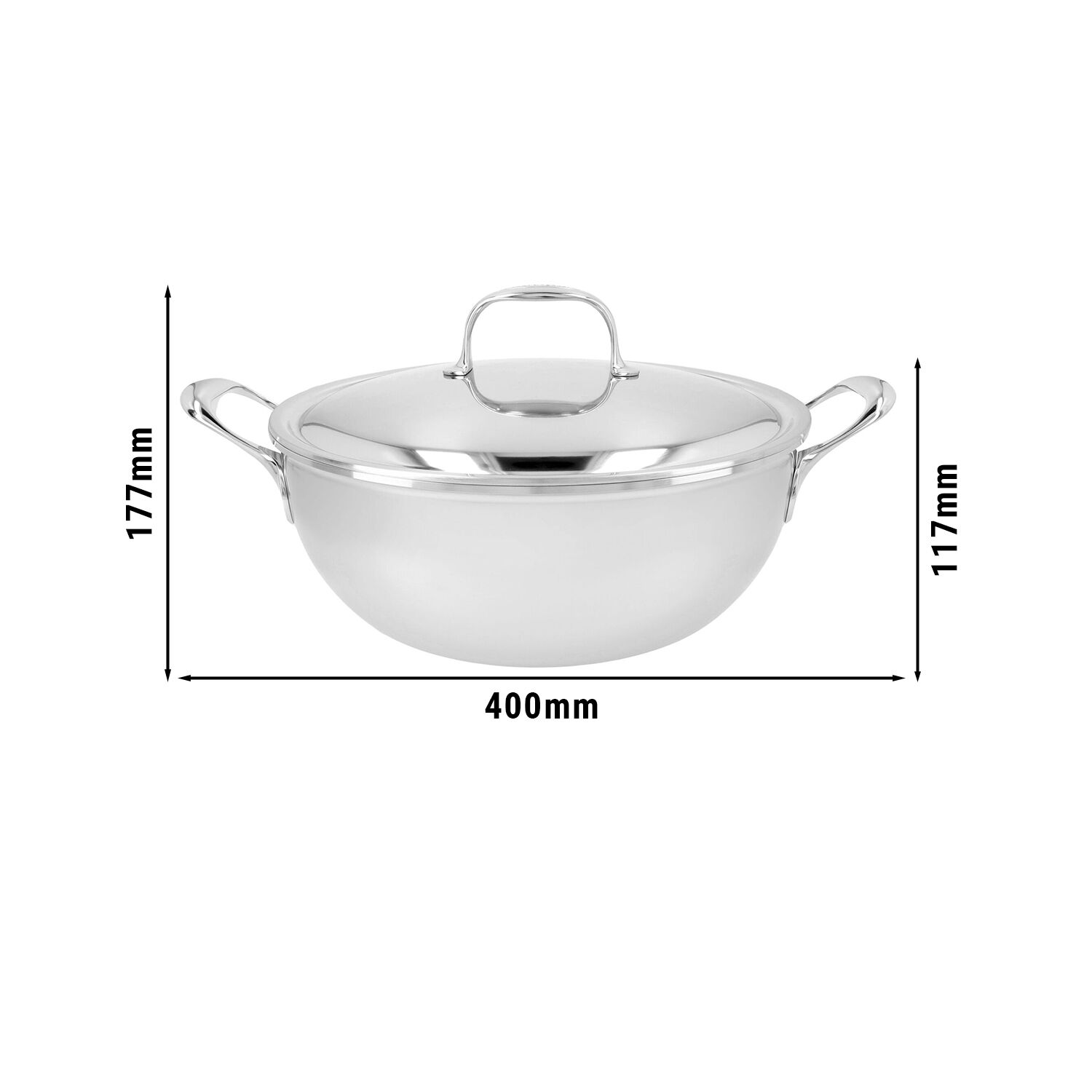 DEMEYERE | ATLANTIS 7 - Servierpfanne mit doppelwandigem Deckel - Ø 280mm - Edelstahl