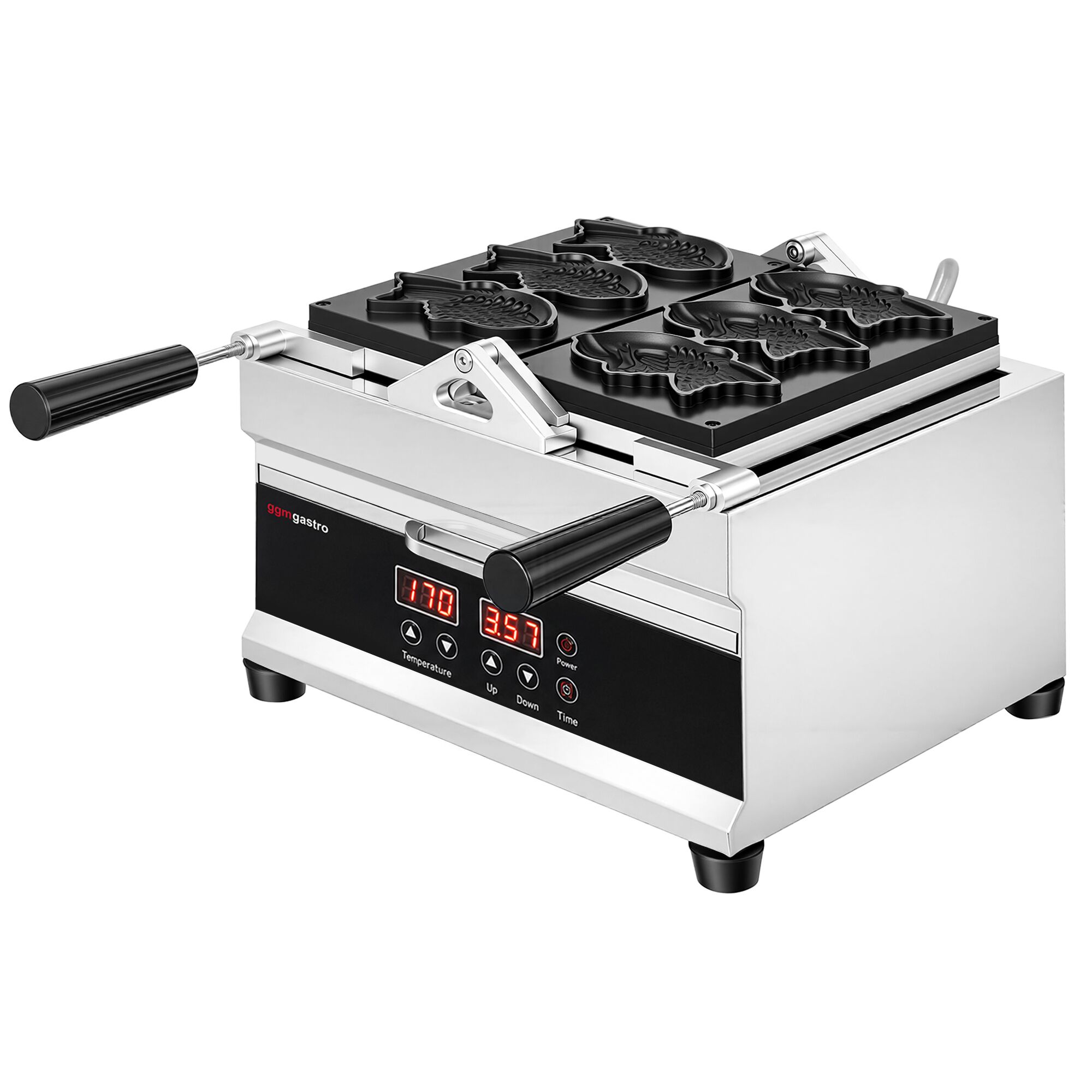 Machine à tartelette professionnelle - 1,6 kW - y compris moule à tartelette : 3x poisson taiyaki