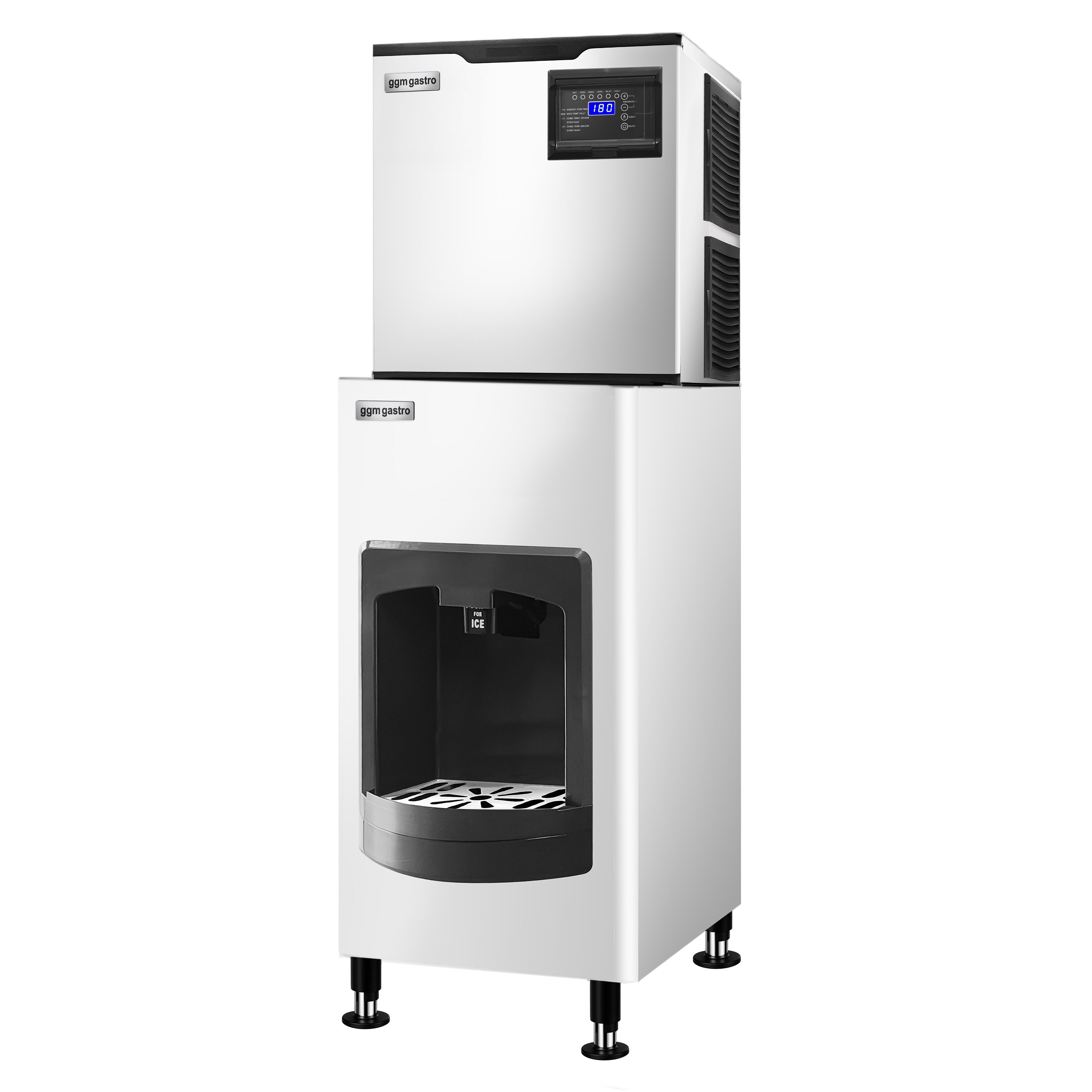 Machine à glaçons - Cubes - 160 kg/24 h - avec distributeur de glaçons