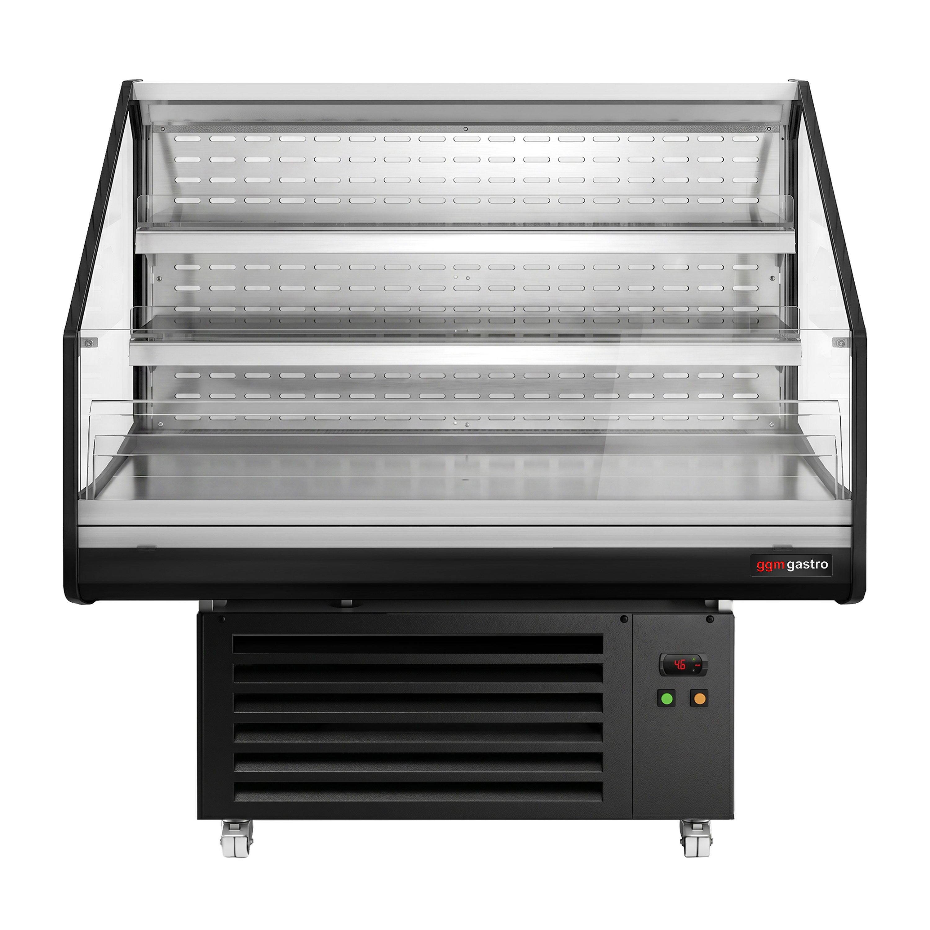 Commercial Island Chiller - 1250x1058x1441mm - 230 Litres - 2 Shelves - Black
