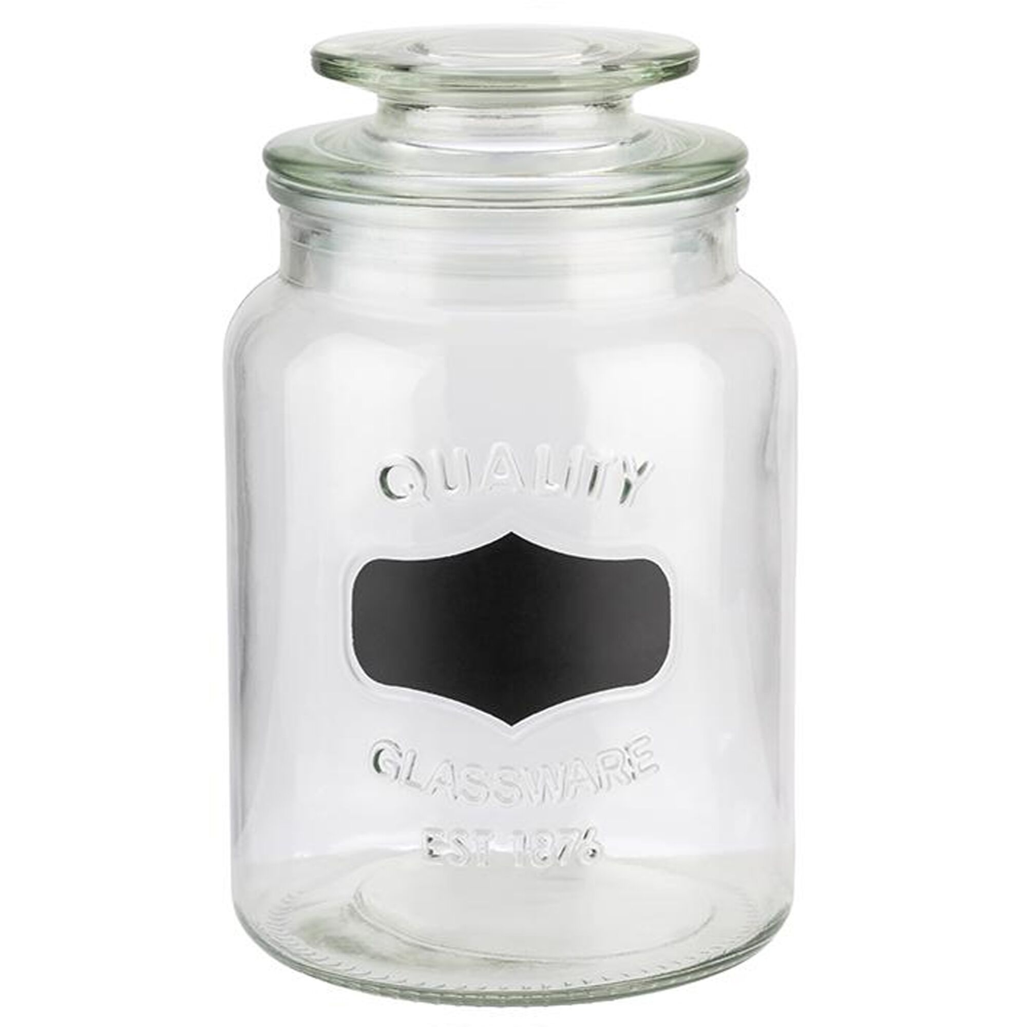 (6 pcs) Bocal - NOTE - 1 Liter - Transparent - incl. couvercle en verre avec joint