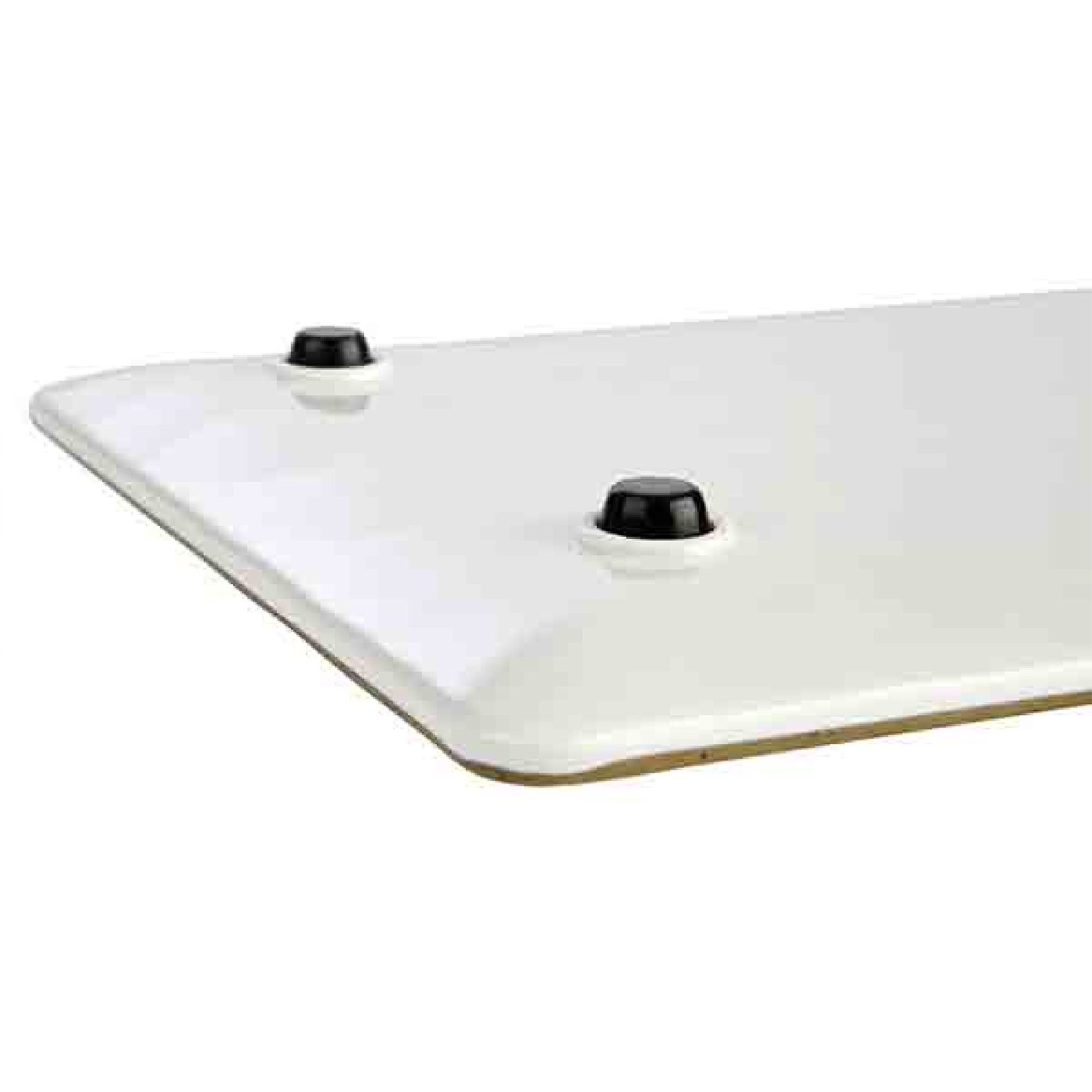 (6 pièces) Plateau GN 1/2 – STONE ART – Mélamine – Hauteur : 15 mm – Blanc/Marron