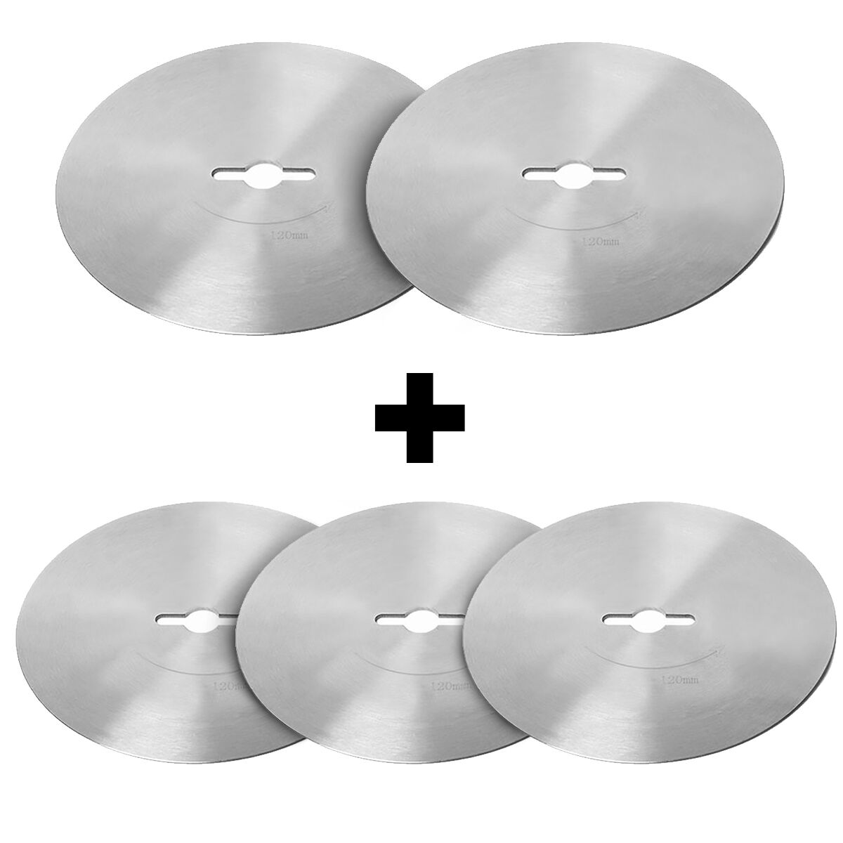 (5 pcs) Electric Kebab Slicer Blades (Ø120mm) - Smooth - Stainless Steel - 120x120x1mm - for Doner kebab slicers