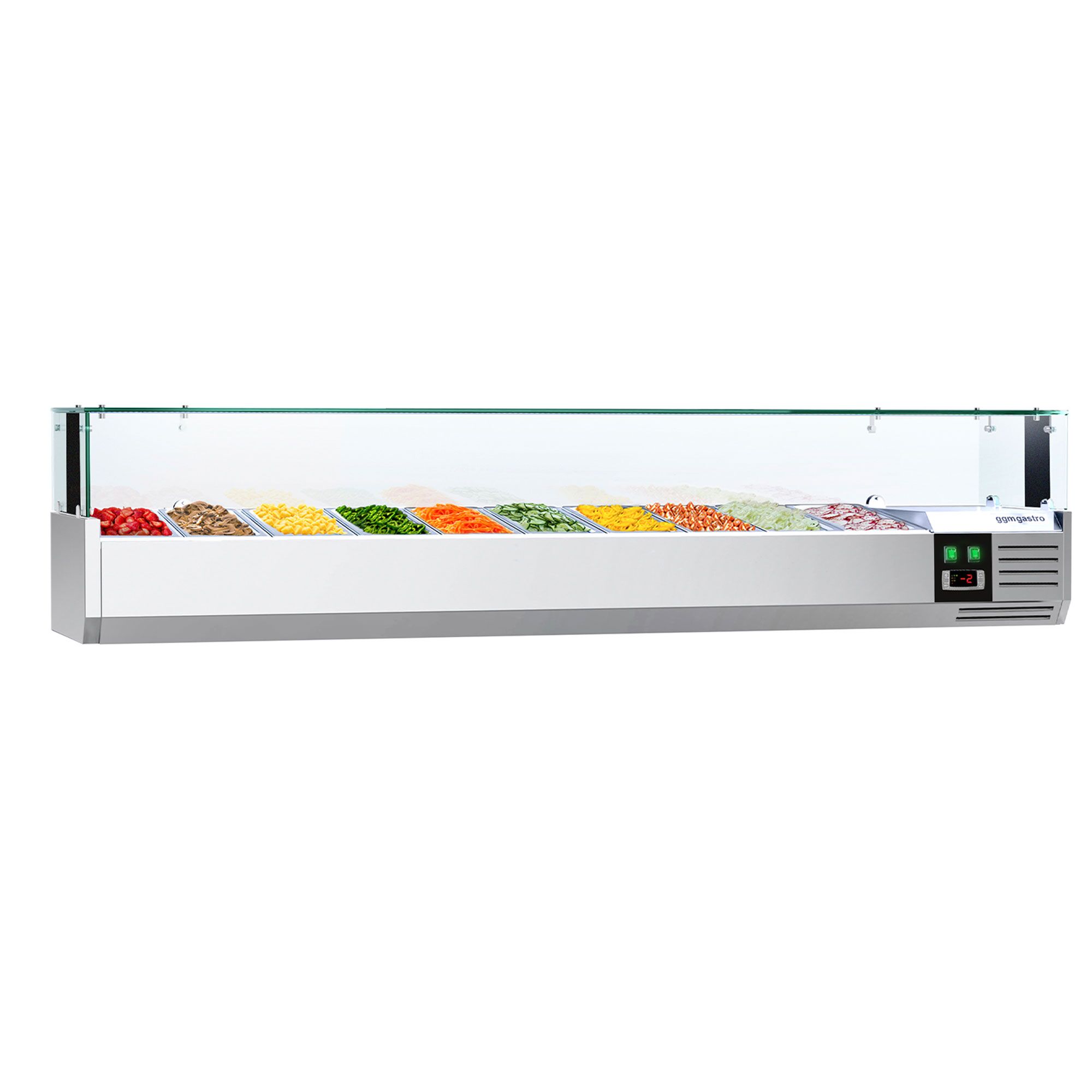 Vitrine Réfrigérée à Ingrédients PREMIUM avec éclairage LED - 2000x335mm - 10x GN 1/4