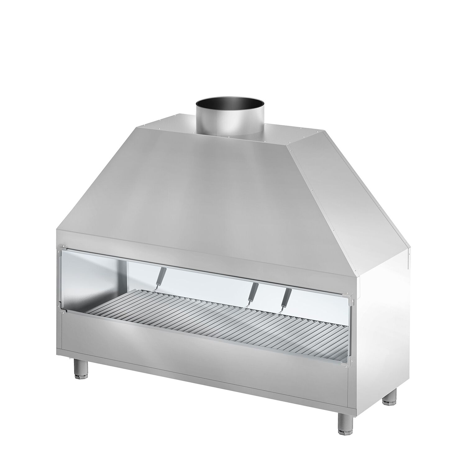 Stainless Steel Charcoal Grill - 1500mm