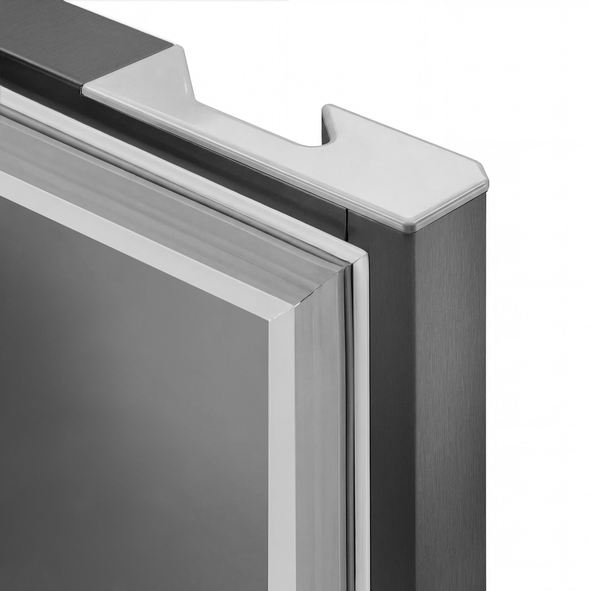 Armoire réfrigérée positive Inox AISI 304 PREMIUM - GN 2/1 - 1400 L - avec 2 portes - Anthracite