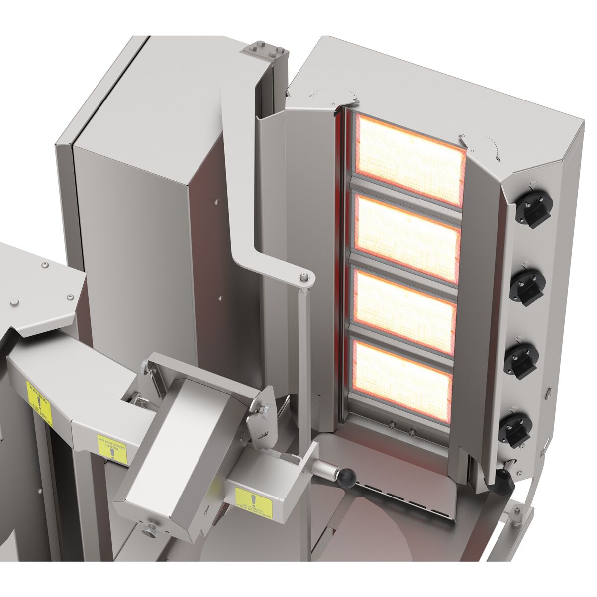 Gas Automatic Doner Kebab Grill - 4 Burner - up to 95kg - 10.64kW