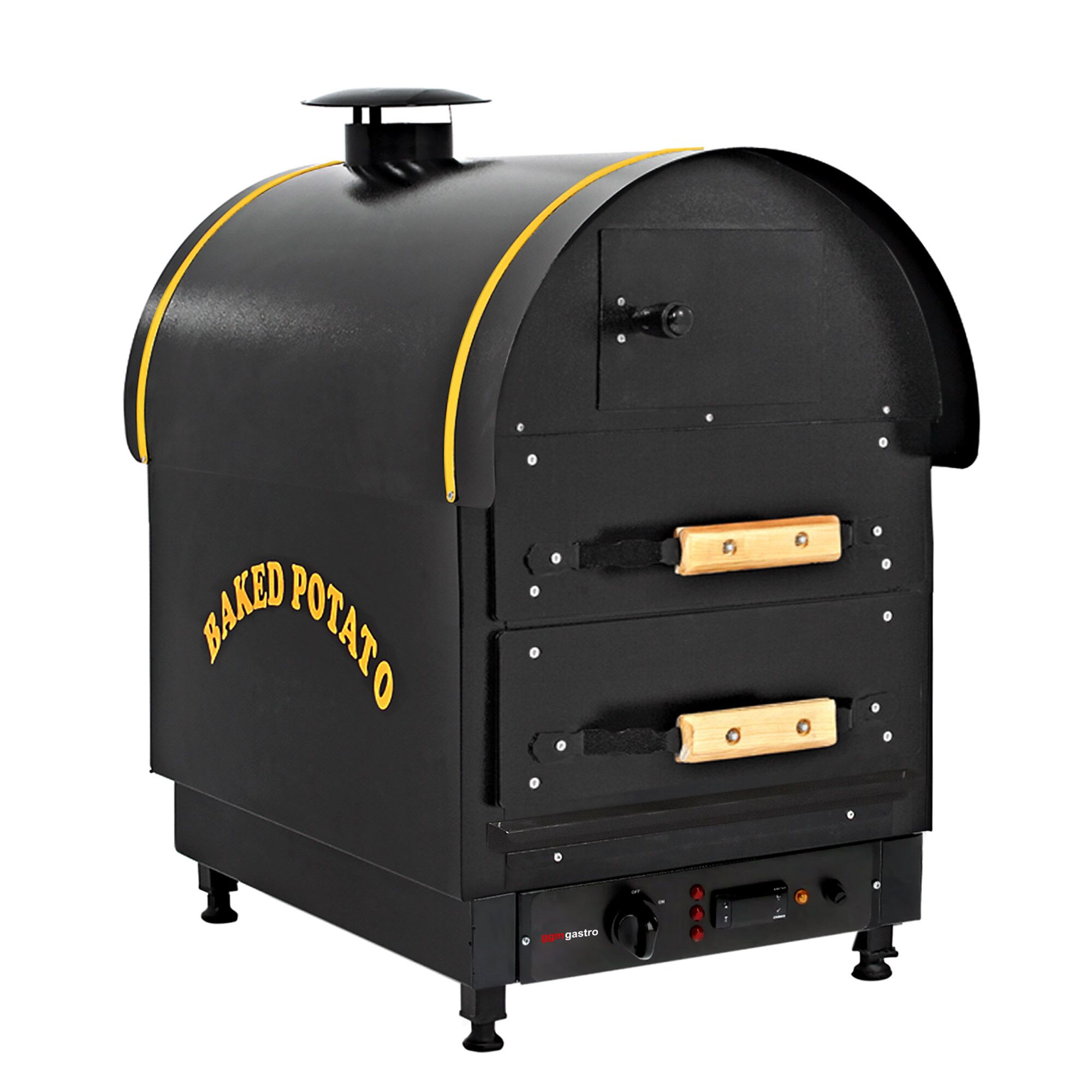 Commercial Electric Jacket Potato Oven - Digital Controls - 3kW - 380V - 500x750x700mm - with 2 drawers