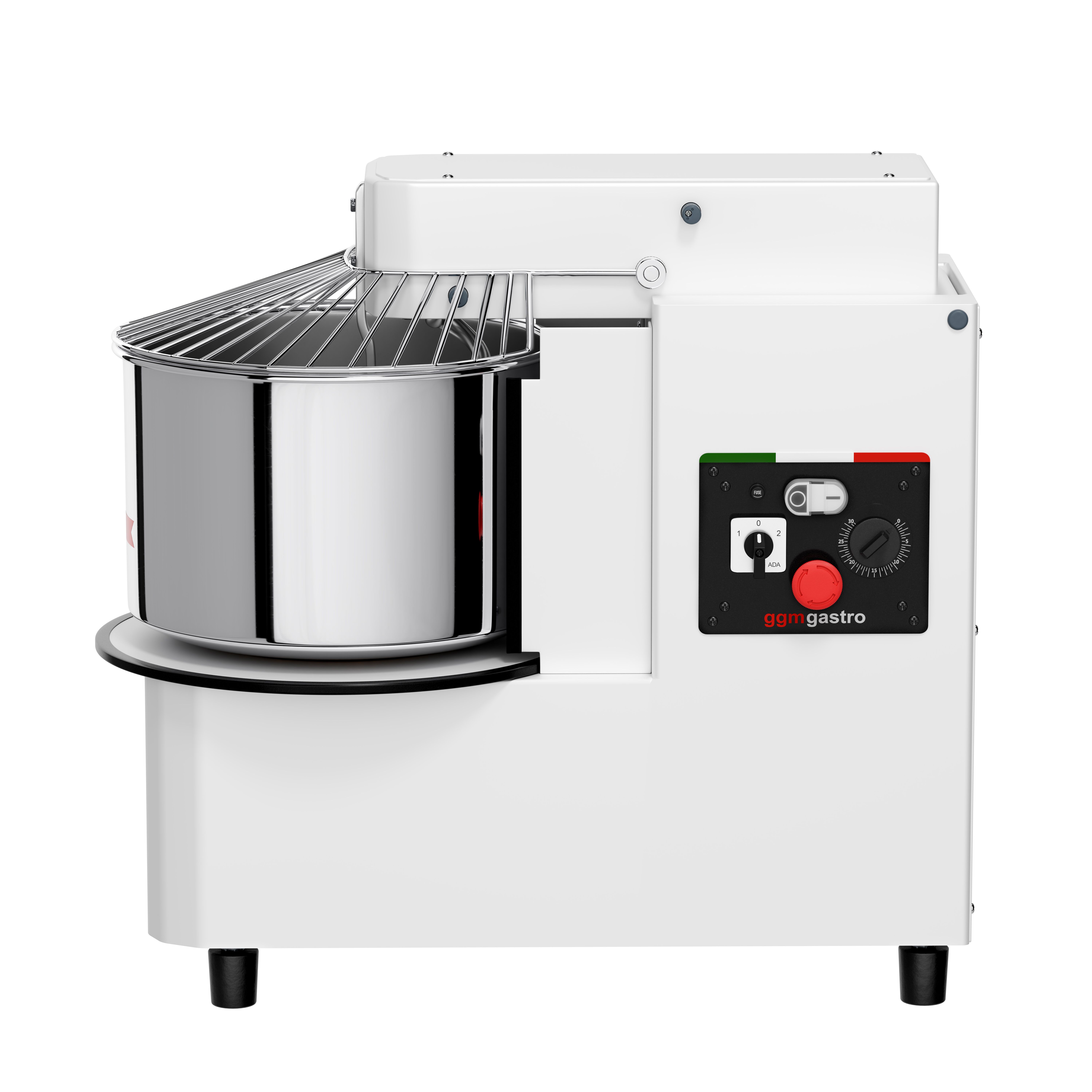 Pétrin à Pâte / Pétrin à spirale - 33 Litres / 25 kg - 2 Vitesses - Cuve Amovible & Tête Relevable - Fonction Minuterie