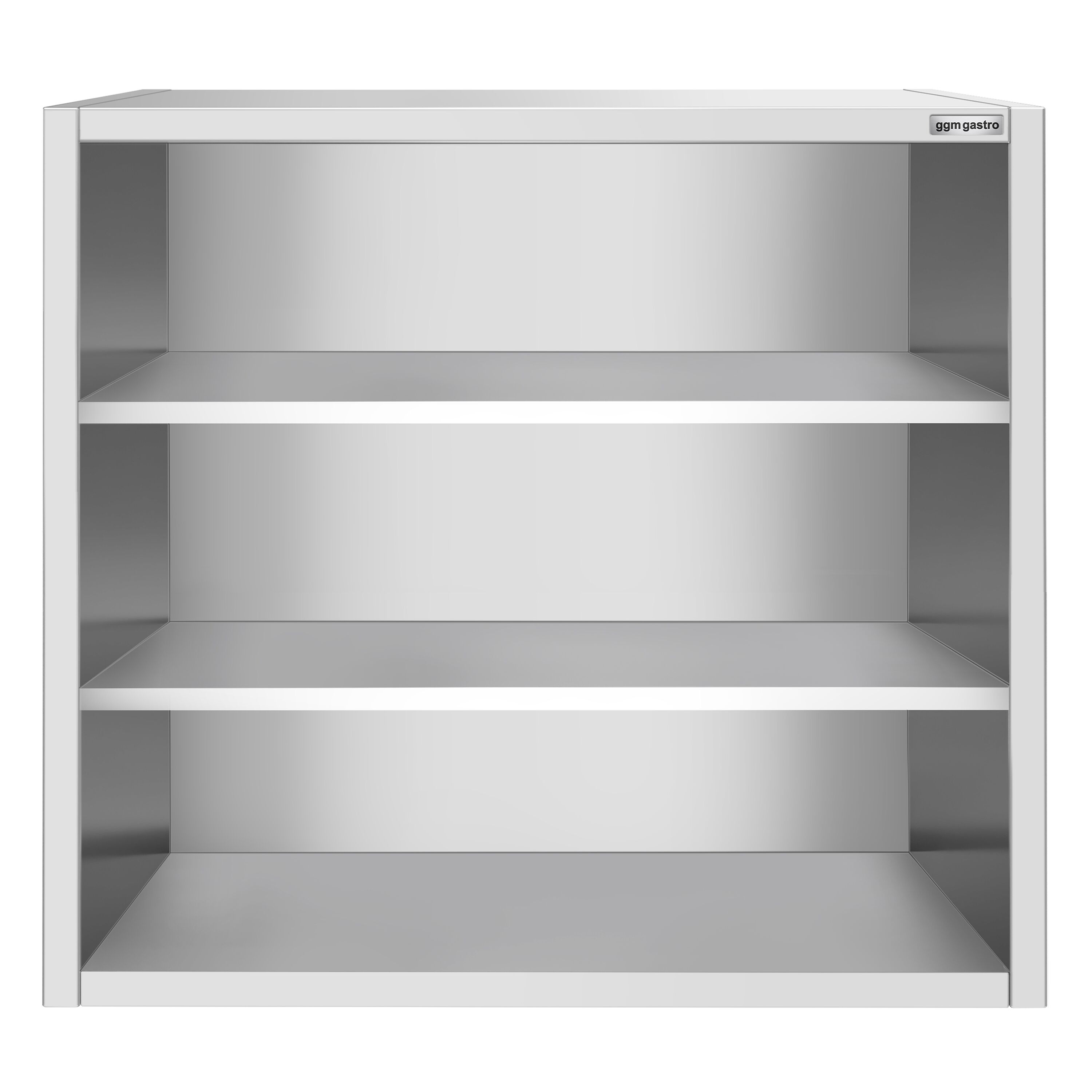 Armoire murale en acier inoxydable PREMIUM - 800x400mm - sans portes (ouvert) - 1000mm de haut