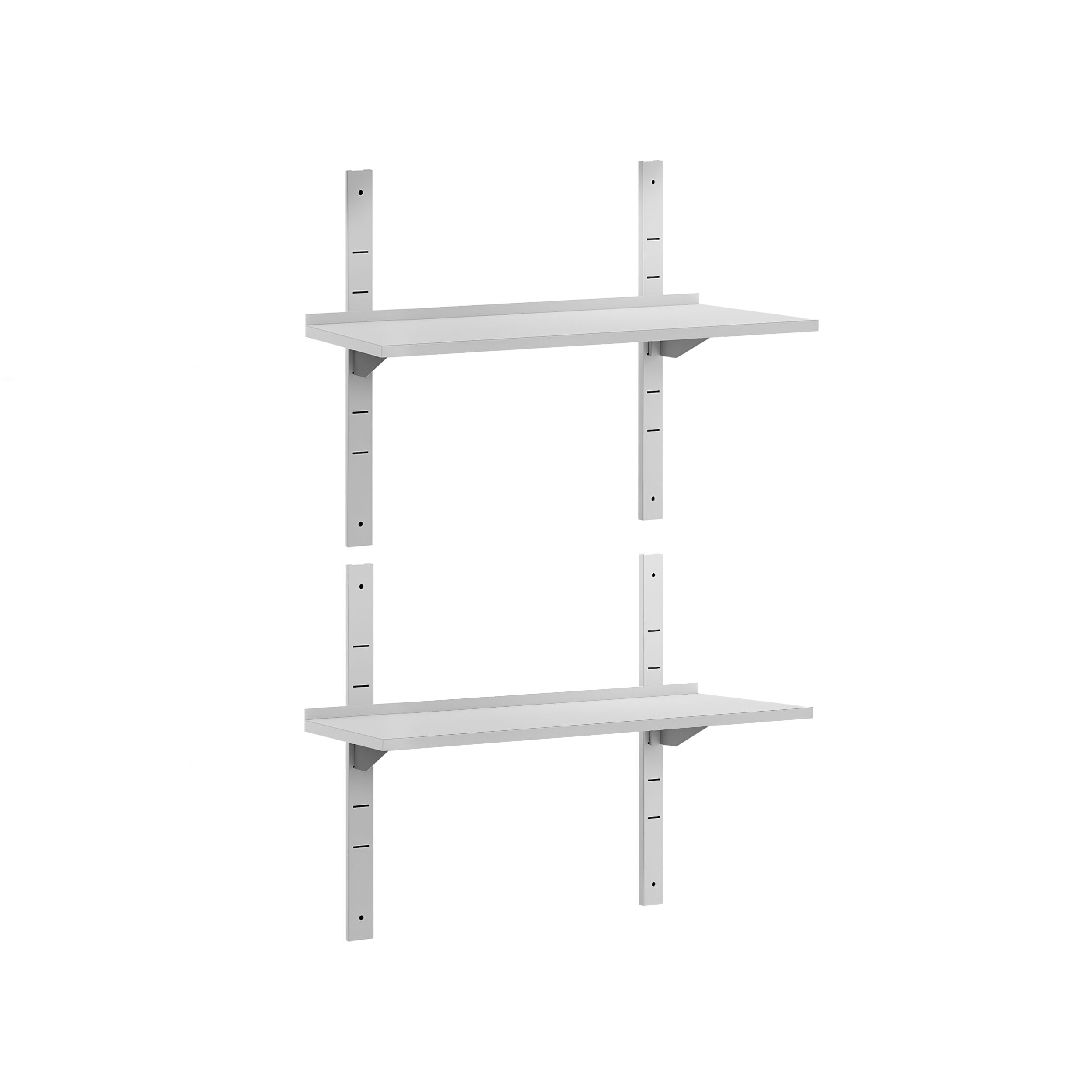 Étagère murale ECO en inox - 1200 × 400 mm - avec 2 étages