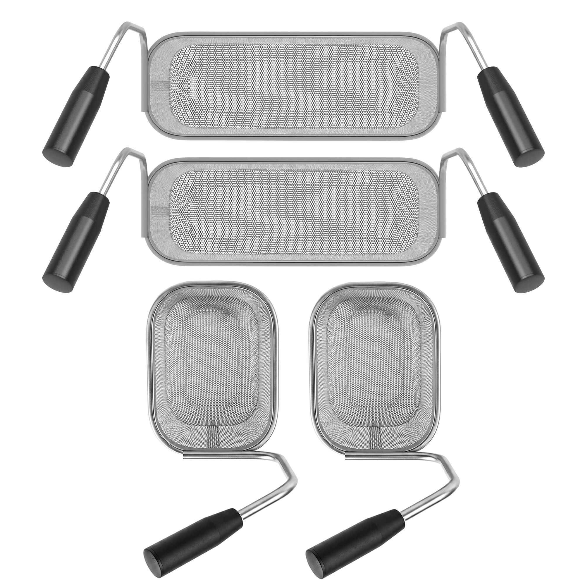 (4 pcs) Ensemble de paniers à pâtes - 2x 1/3 & 2x 1/6