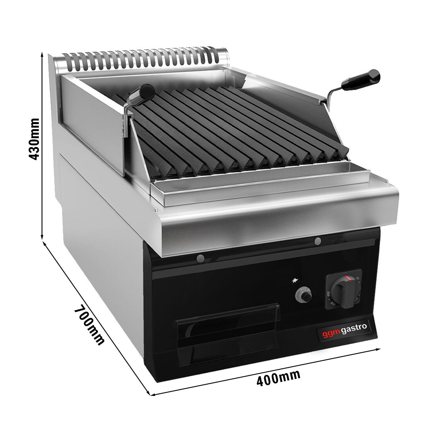 Gas Lavasteingrill - 7 kW - Grillrost neigbar