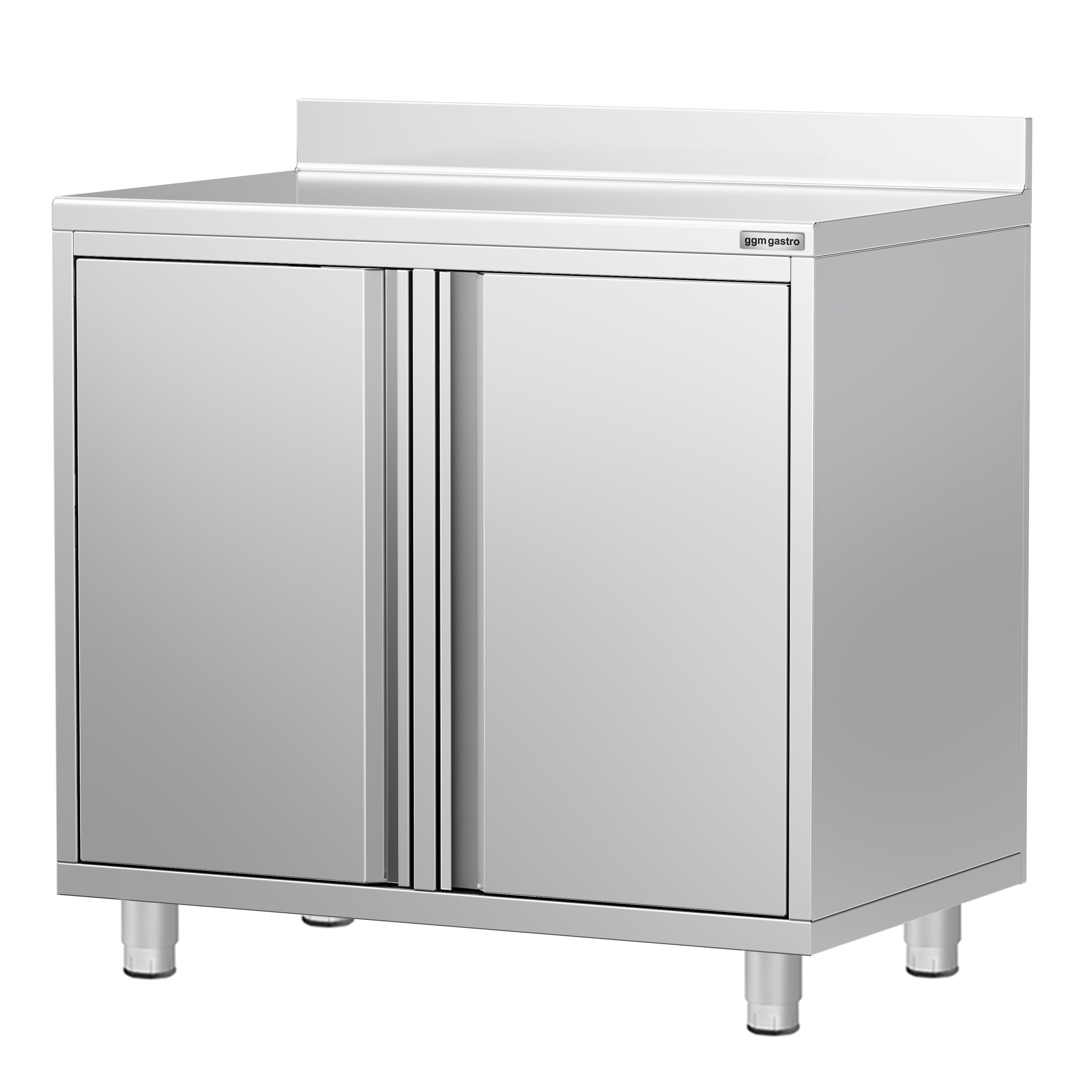 Armoire de travail pour machine à café filtre - 1000x600mm - avec dosseret - 2 portes battantes