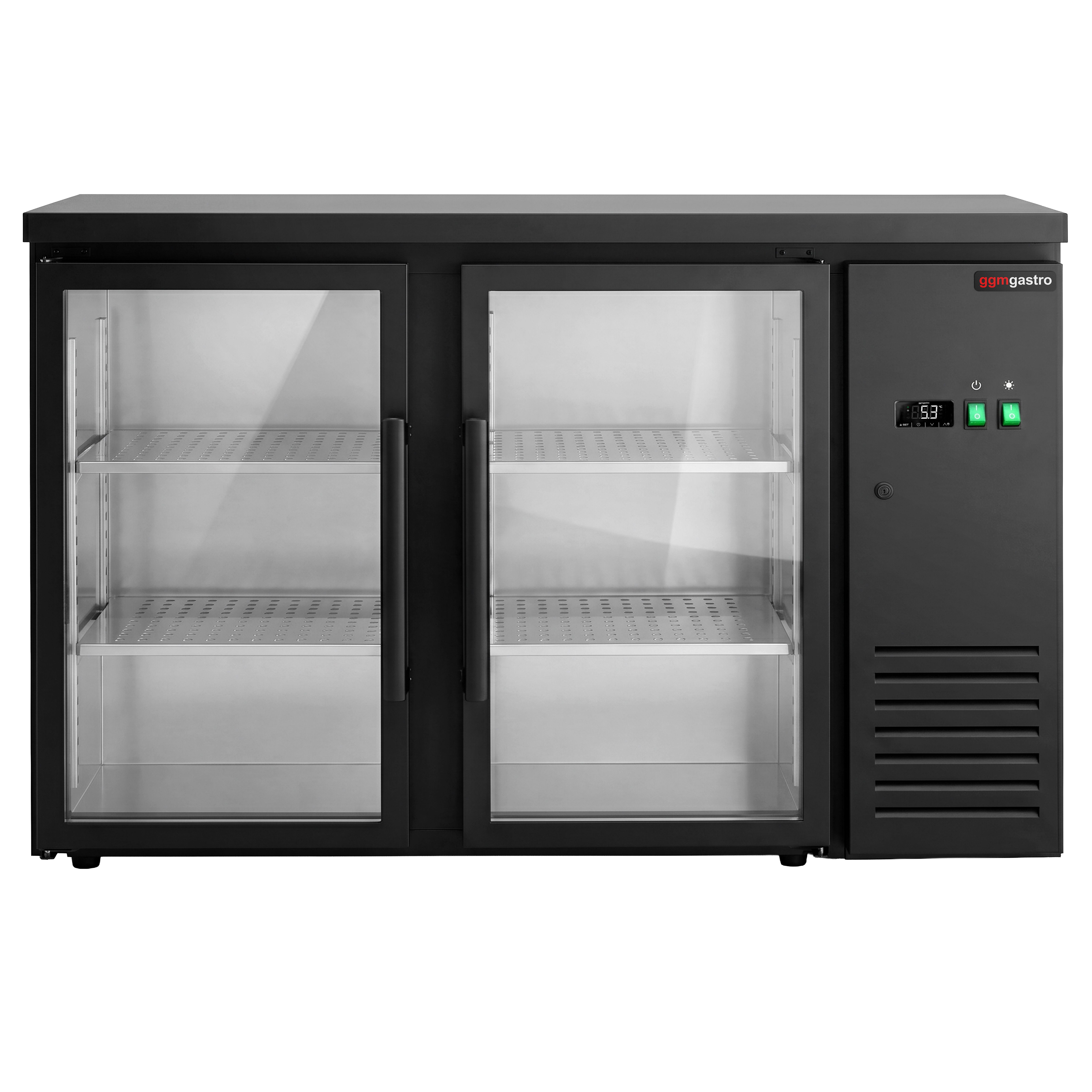 Commercial Back Bar Cooler ECO – 1460 mm – with 2 Glass Doors – with RGB LED Lighting