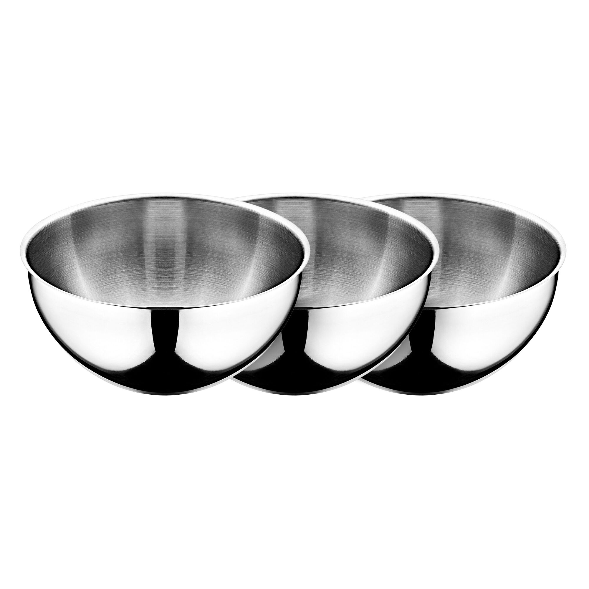 (3 szt.) Miska do mieszania - 3-elementowy zestaw - Stal nierdzewna - Ø 240mm - 250x250x130mm