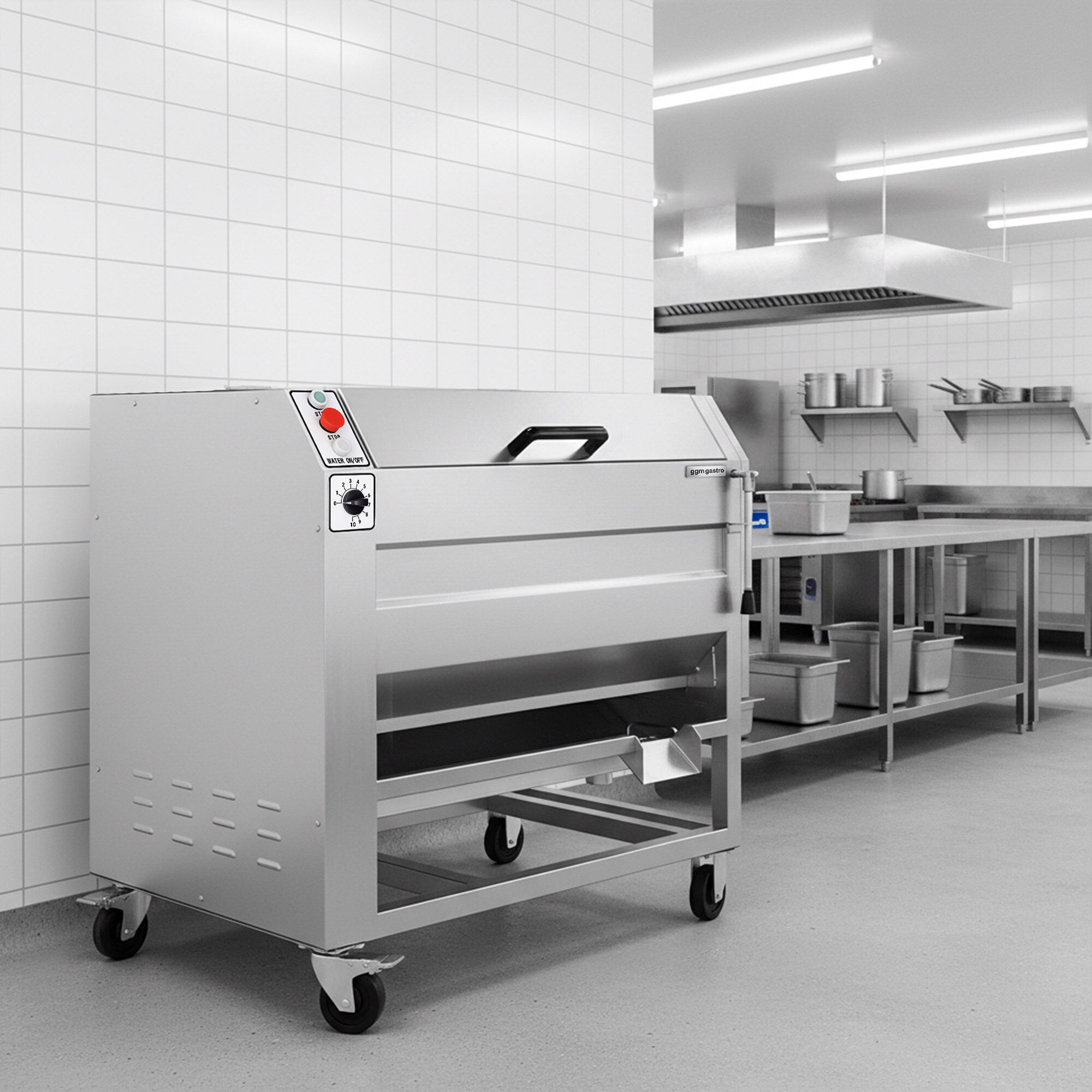 Éplucheuse à légumes professionnelle - 600kg/h - 750W - 230V - 1400rpm