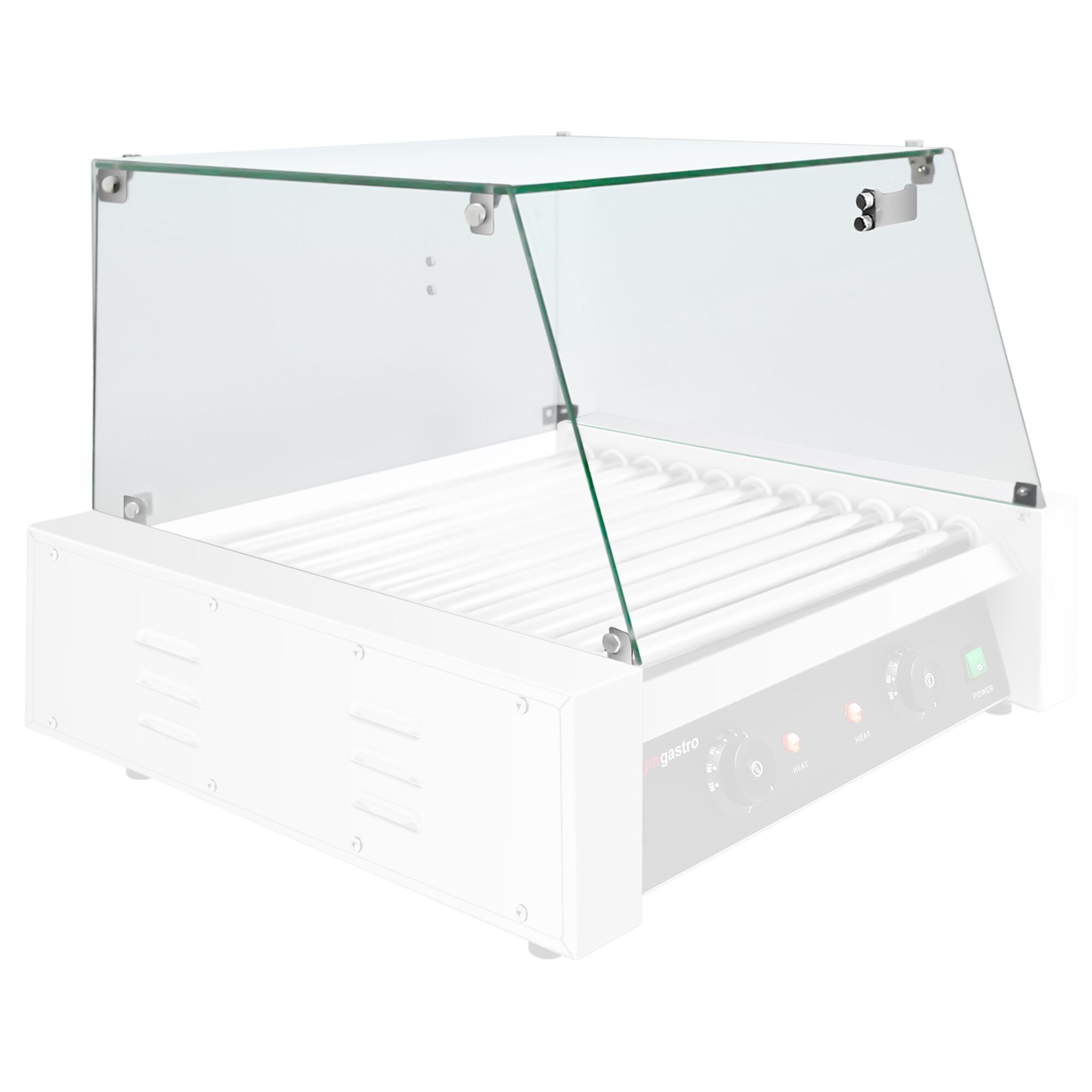 Glasöverbyggnad för korvgrill - 460x480x250 mm - glas - transparent - passar till HDGJ11N