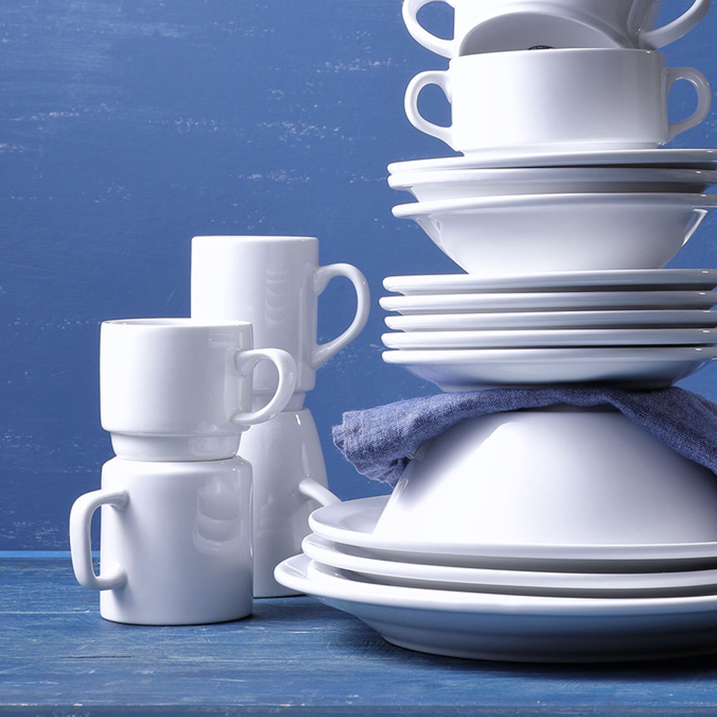 (6 pcs) Budgetline - Tasse à café automatique Mammoet - 190ml - Blanc