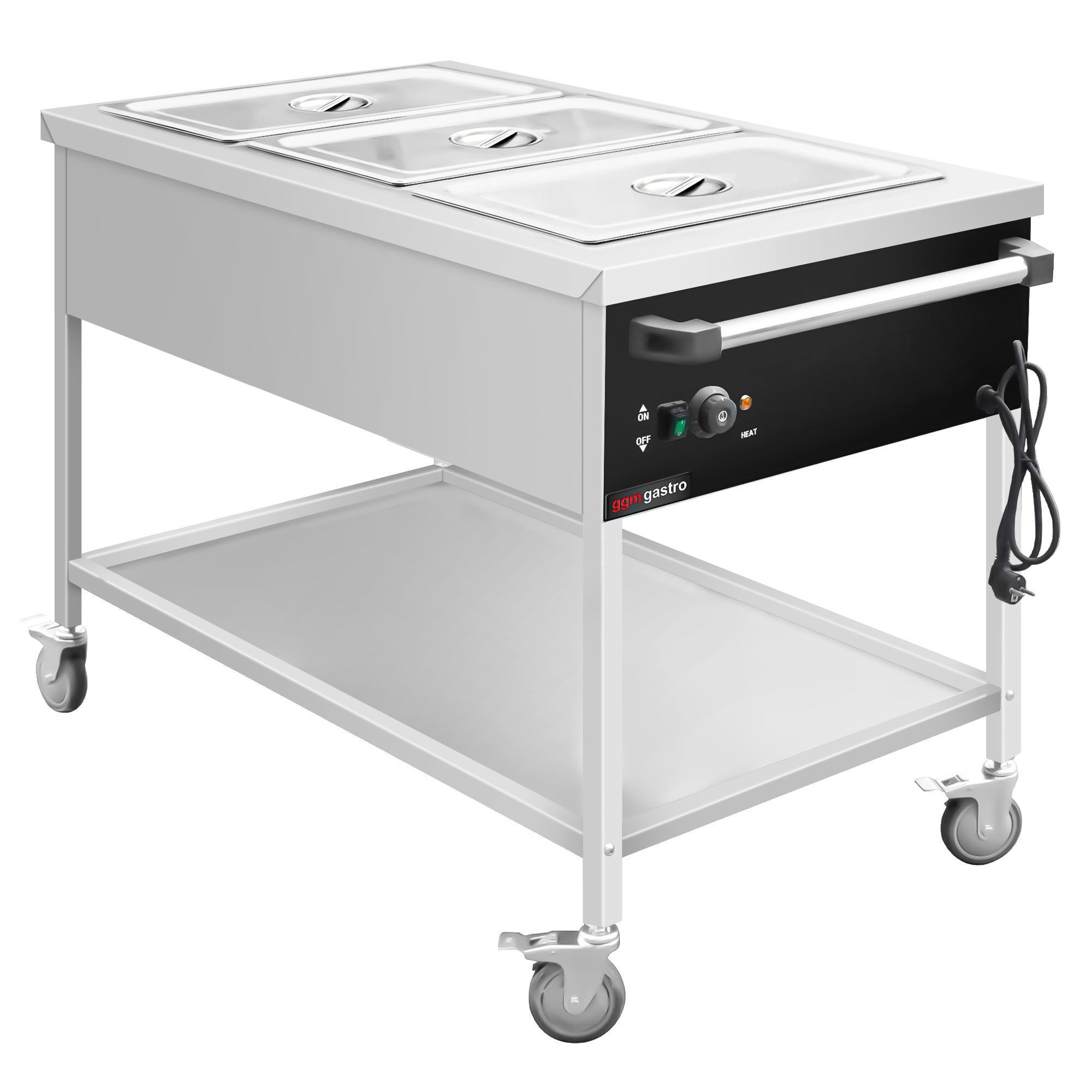 Värmevagn – vattenbad - 1,95 kW - 3x GN 1/1 - med tappkran