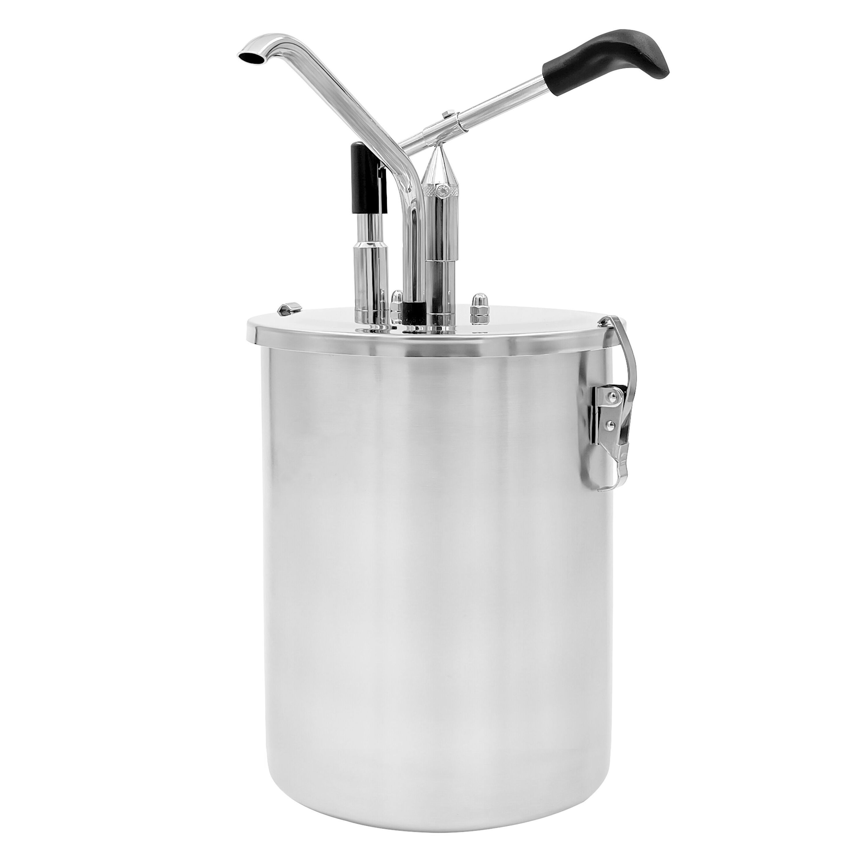 Distributeur de sauce - 8L - à levier - dosage réglable - acier inoxydable - 215x430mm - avec cuve