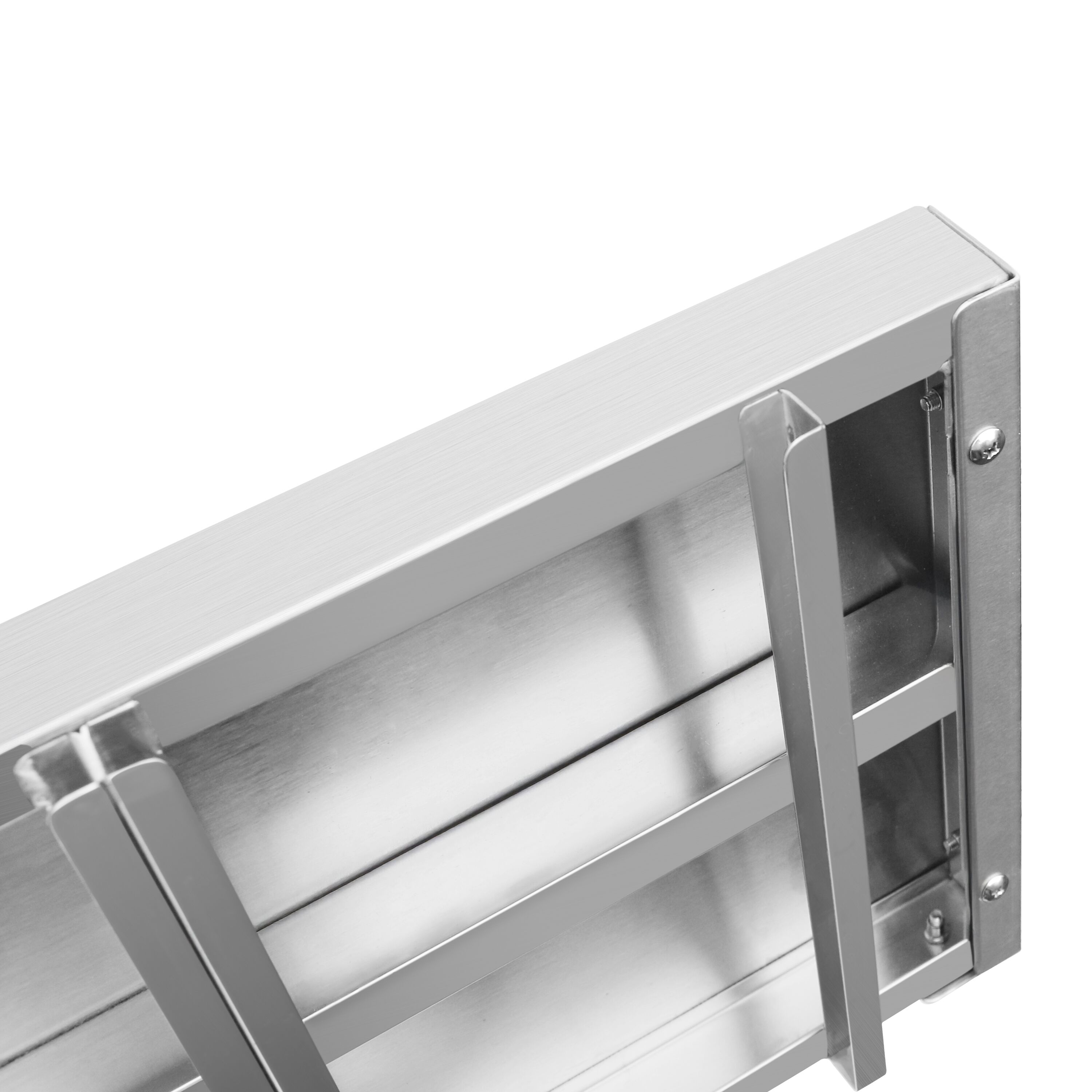 Étagère murale en inox pour Bacs GN 4x GN 1/6 - 800x300mm - 1 niveaux - incl. glissières pour bacs GN