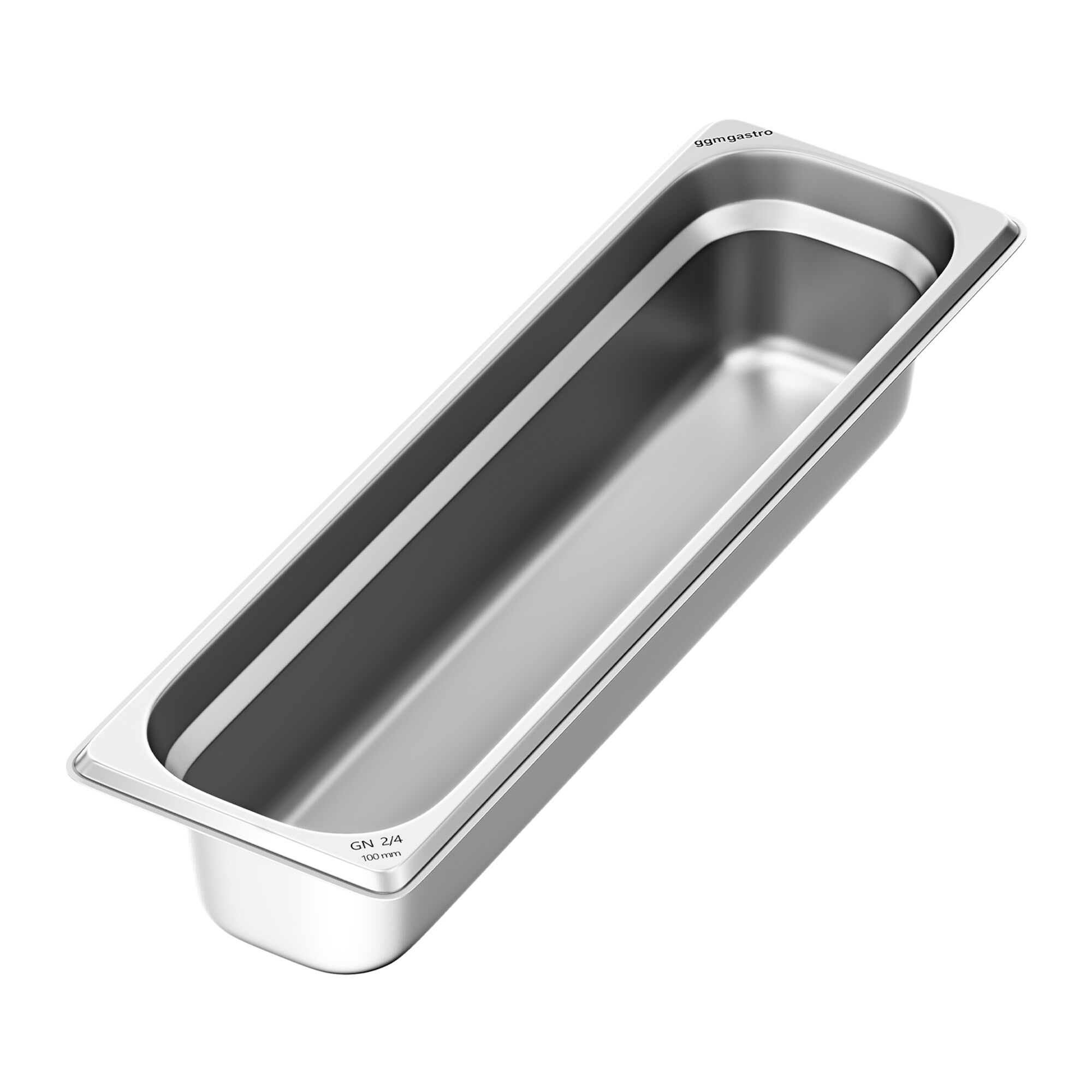 Bac GN 2/4 en inox - Hauteur : 100 mm
