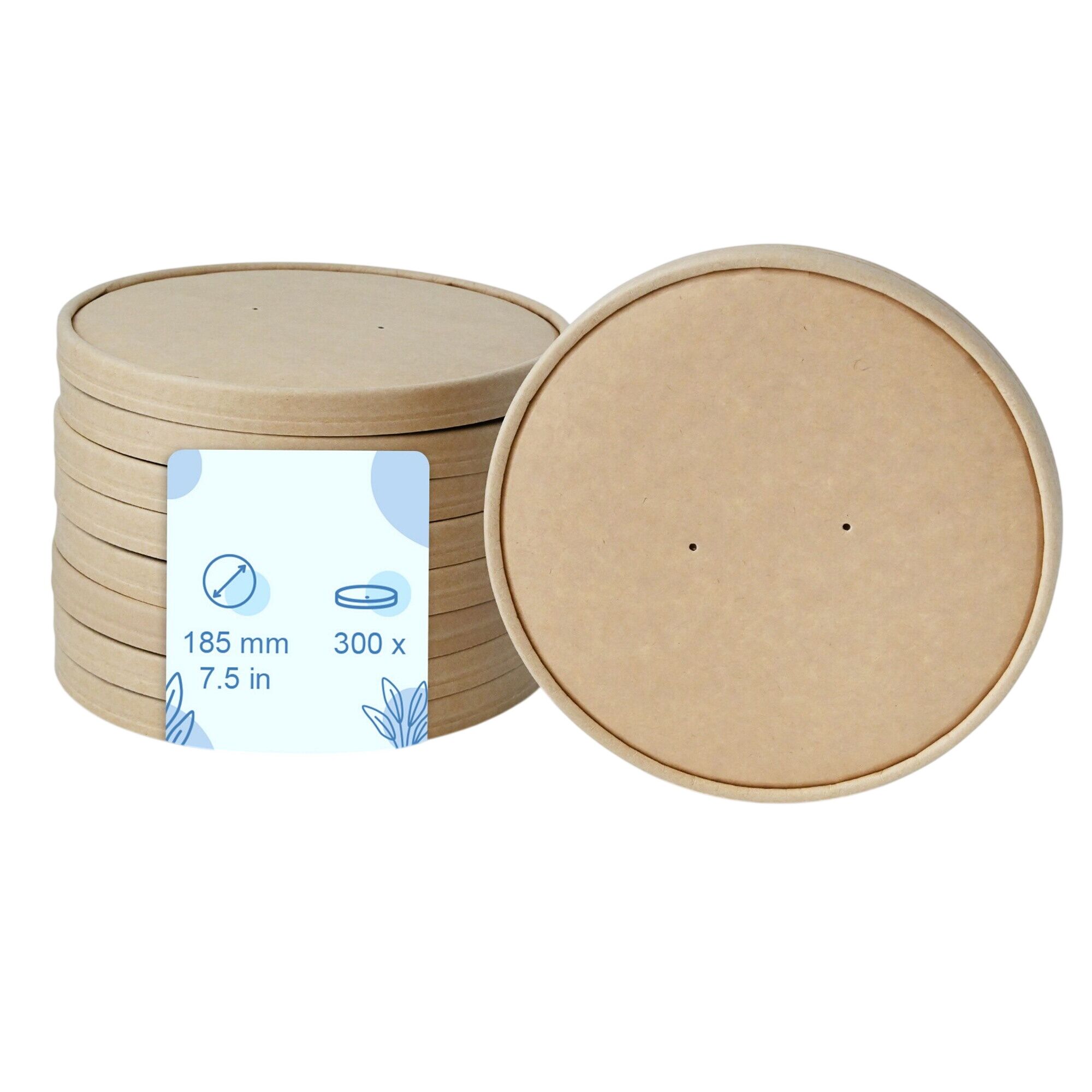 (300 pcs) Barquette réutilisable - Ronde - Brun