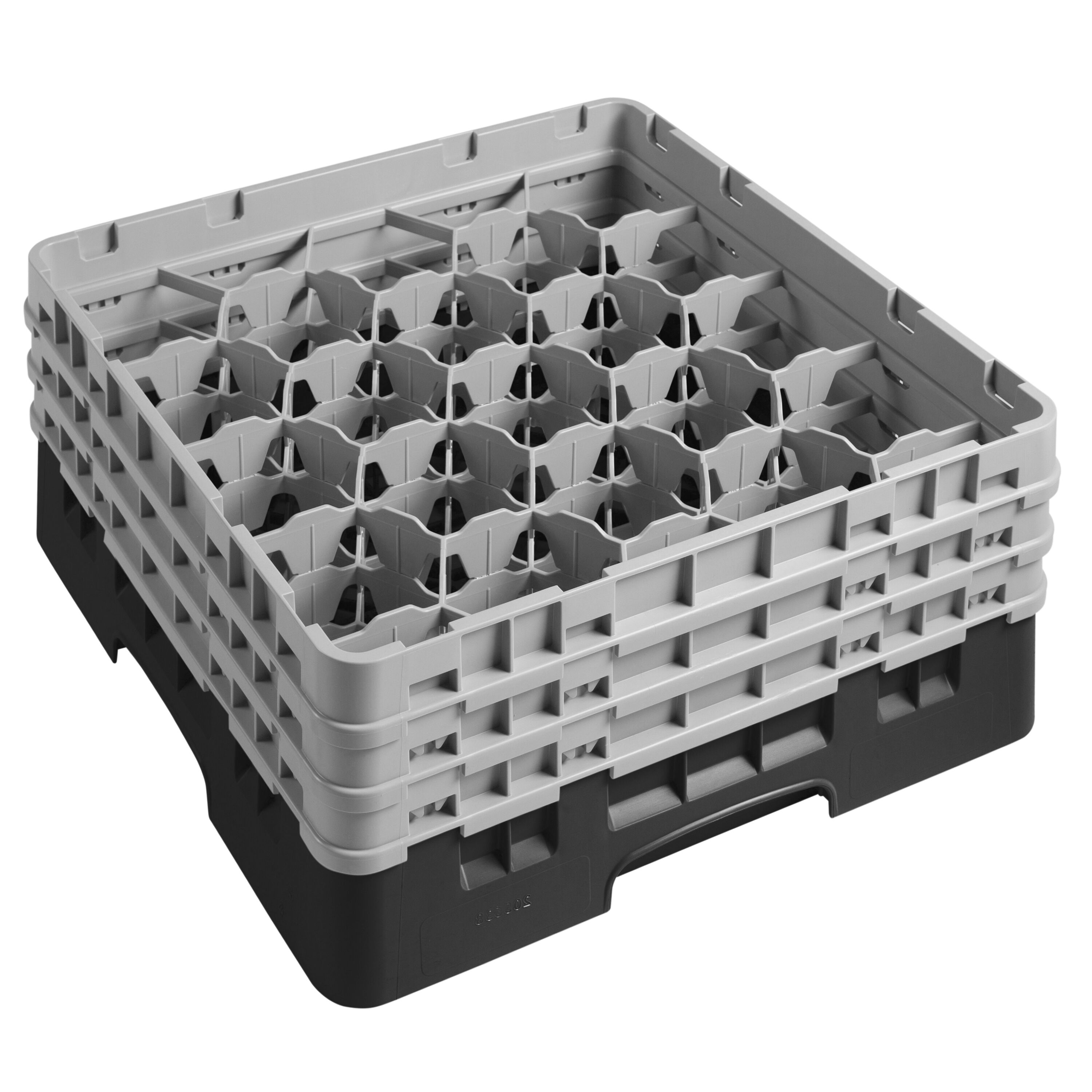 CAMBRO | CAMRACK® - Panier à verres 1/1 - 20 compartiments - avec 3 extensions - 500x500mm - Noir     