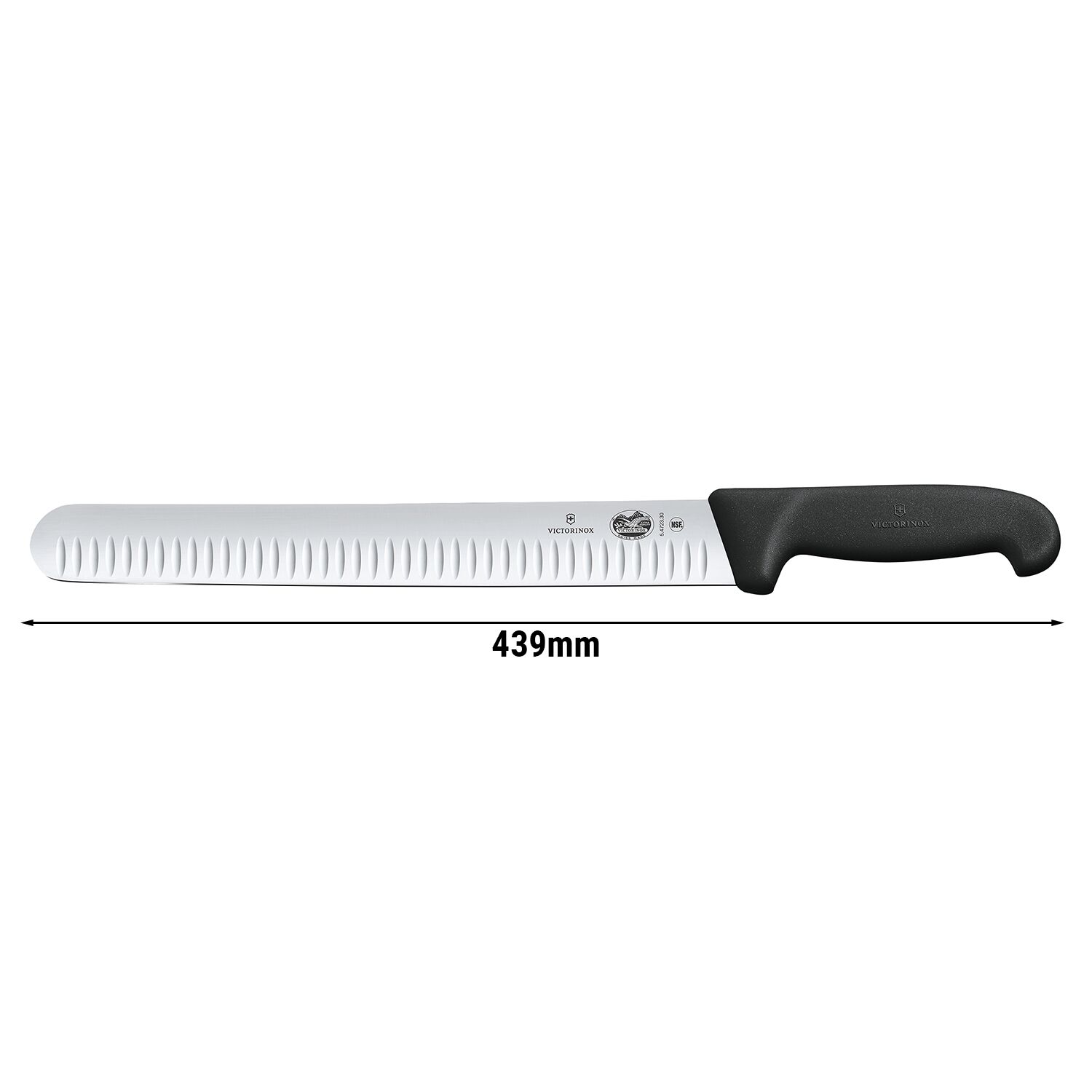 VICTORINOX | FIBROX - Couteau à jambon avec alvéoles - Lame: 300 mm