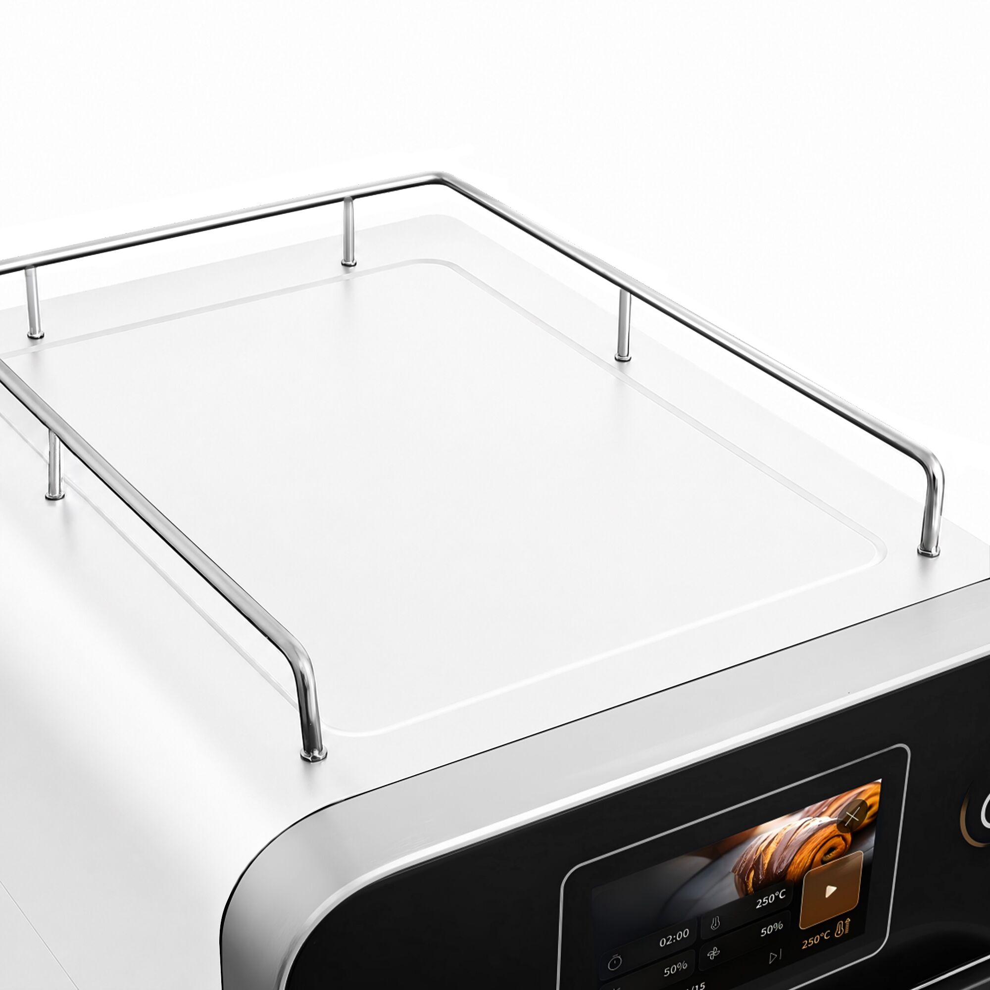 Speedofen - 3,5 kW - Silber - mit Heißluft & Mikrowellenfunktion - 18 Liter - 7-Zoll-Touchscreen