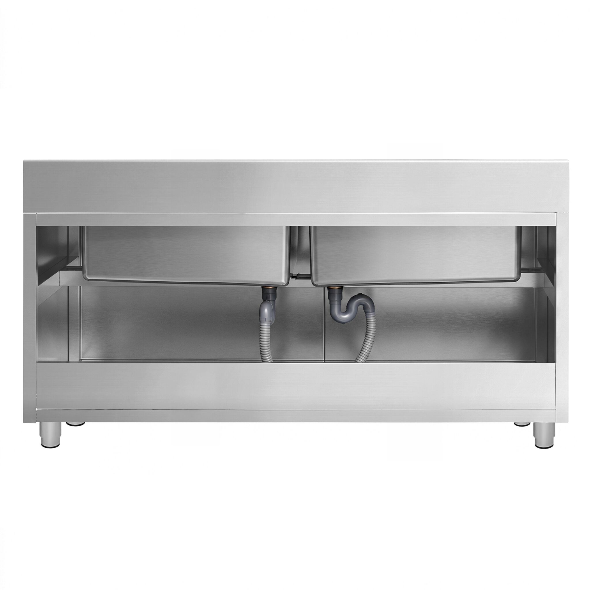 ECO pot washing cabinet - 1800x700mm - with 2 basins