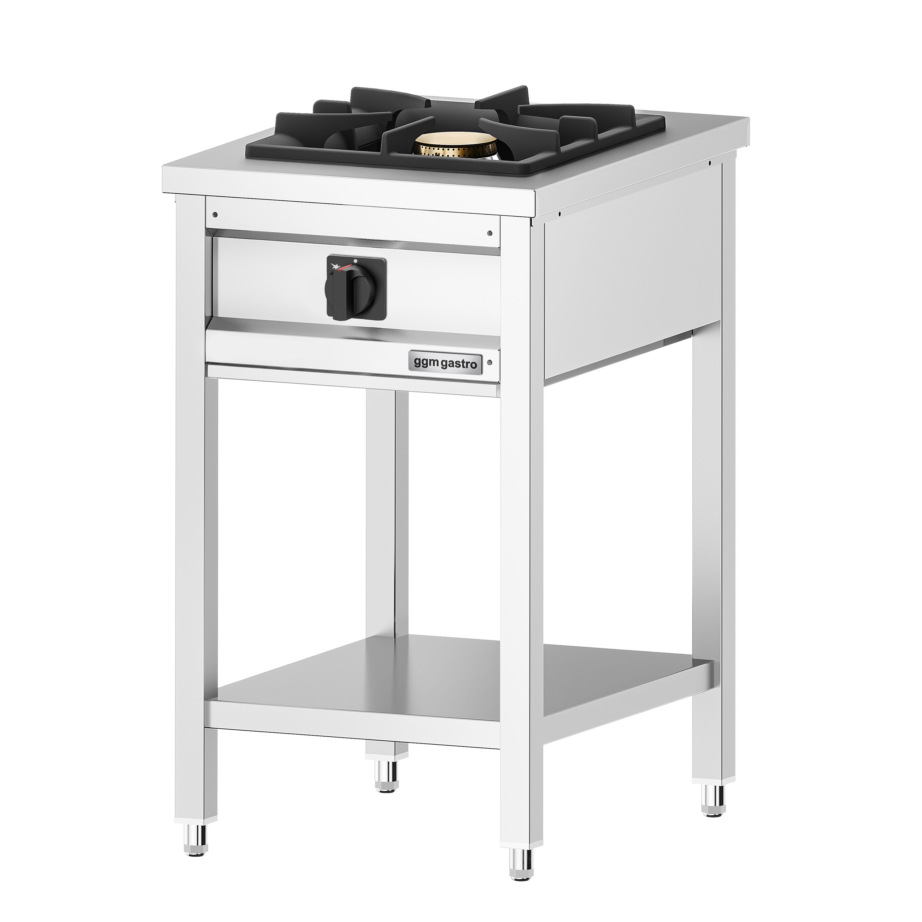 Fourneau à gaz – 8,5 kW – 1 brûleur – ouvert avec socle de base & tiroir de récupération