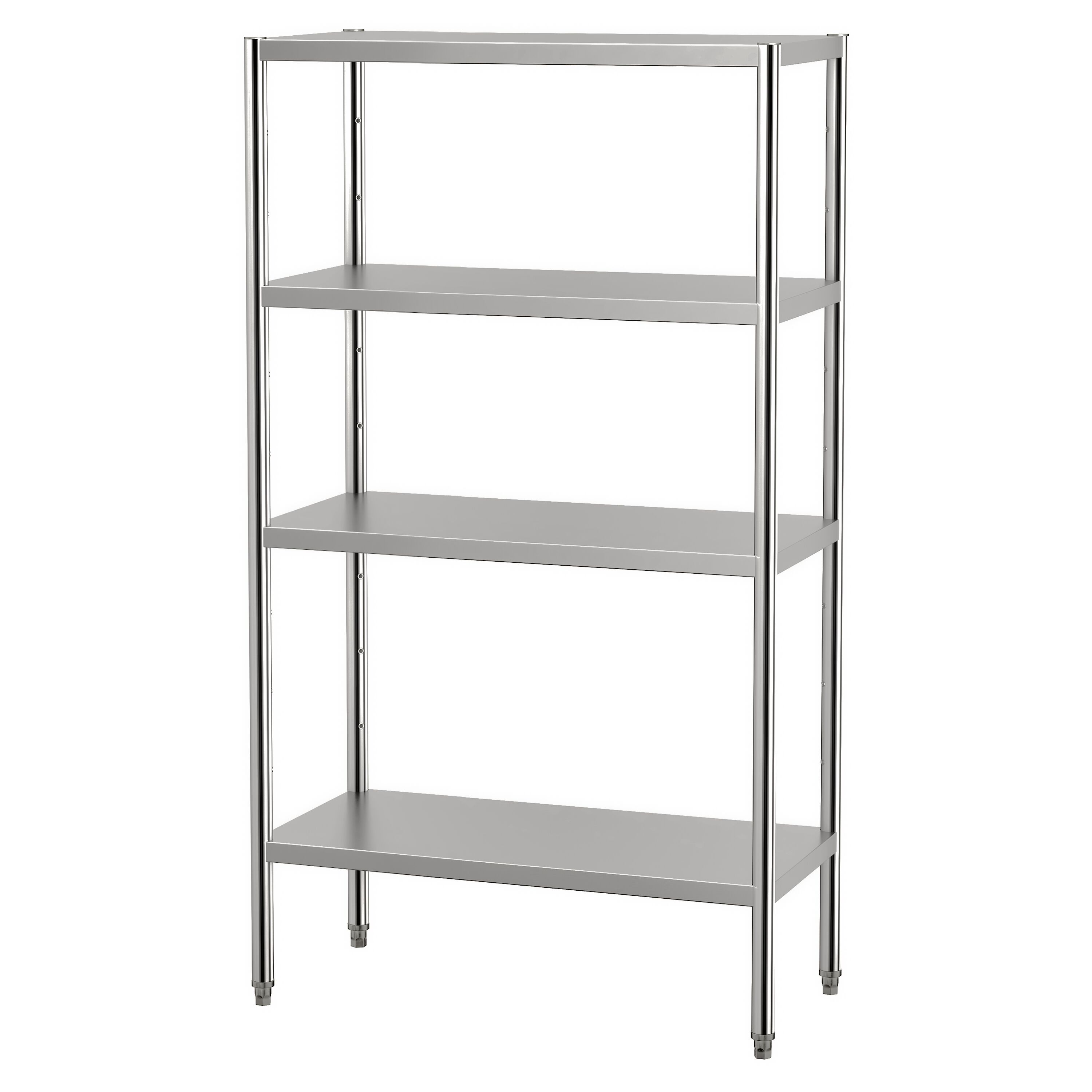 Étagère en inox ECO - 1000 x 490 mm - avec 4 étagères (réglables)