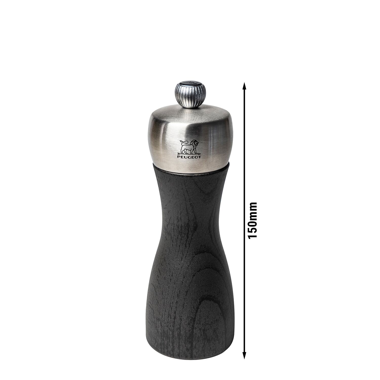 (6 pièces) PEUGEOT | FIDJI - Moulin à poivre - Bois - Graphite - Hauteur : 150 mm