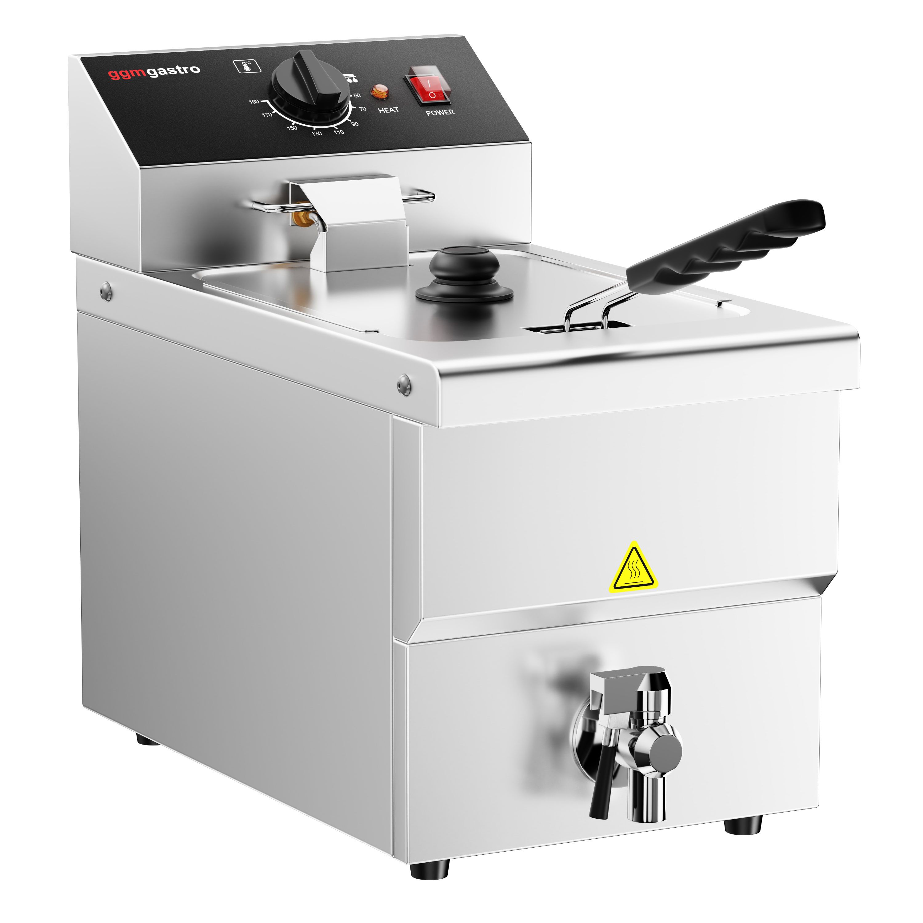 Friteuse électrique – 8 litres – 3,25 kW – avec robinet de vidange