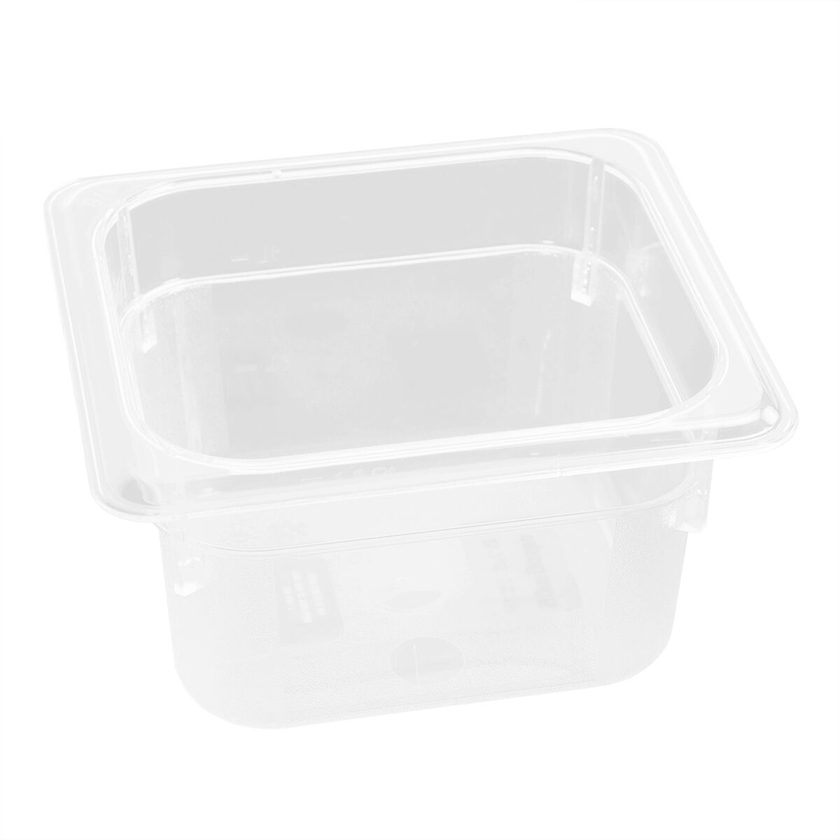 (6 Stück) Polycarbonat-Behälter GN 1/6 - Transparent - Höhe: 100mm