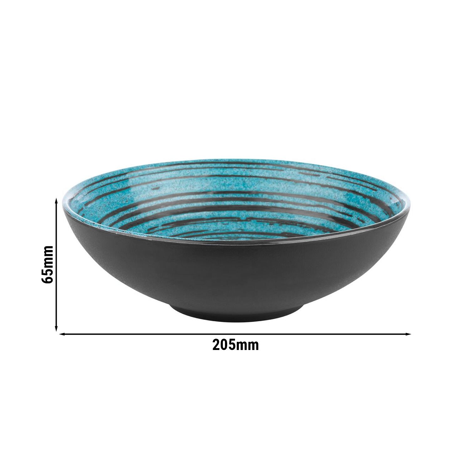 (6 pcs) Coupe - CANCUN - Mélamine - 1L - carré - 205x205mm - Profondeur : 65mm - Brun/Bleu