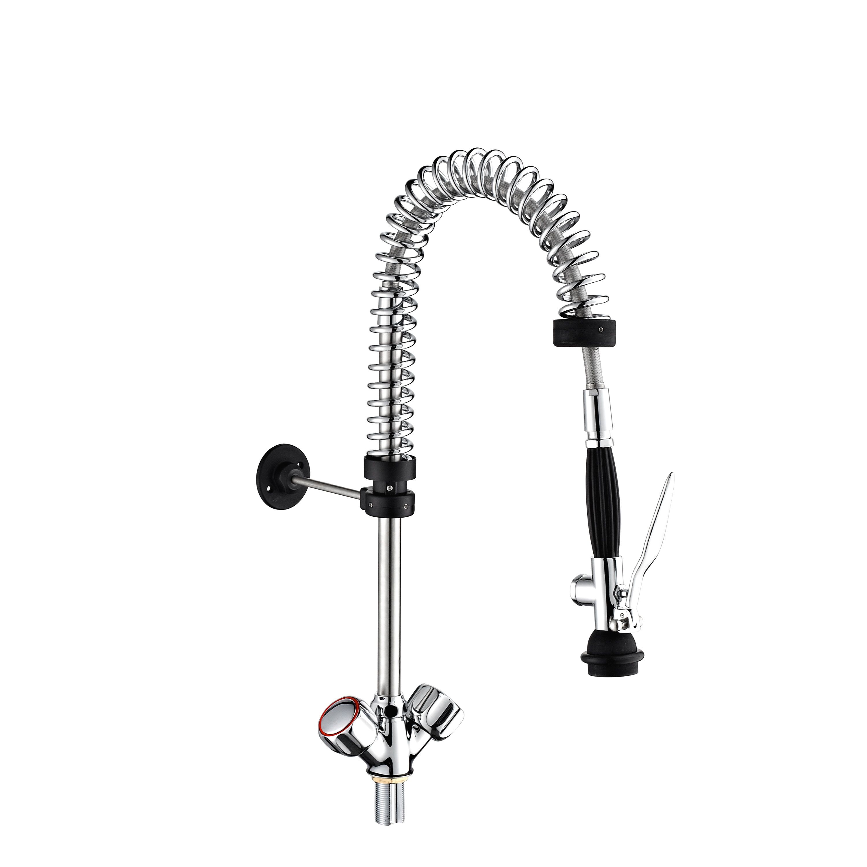 Douchette de prélavage monotrou 7000 – avec robinet mélangeur et 2 vannes de mélange