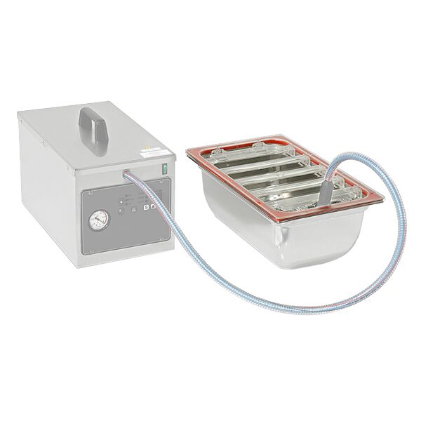 Coperchio per contenitore GN per sottovuoto GN 1/1 - Plastica trasparente - 530x325mm - h37mm - compatibile con VMCE
