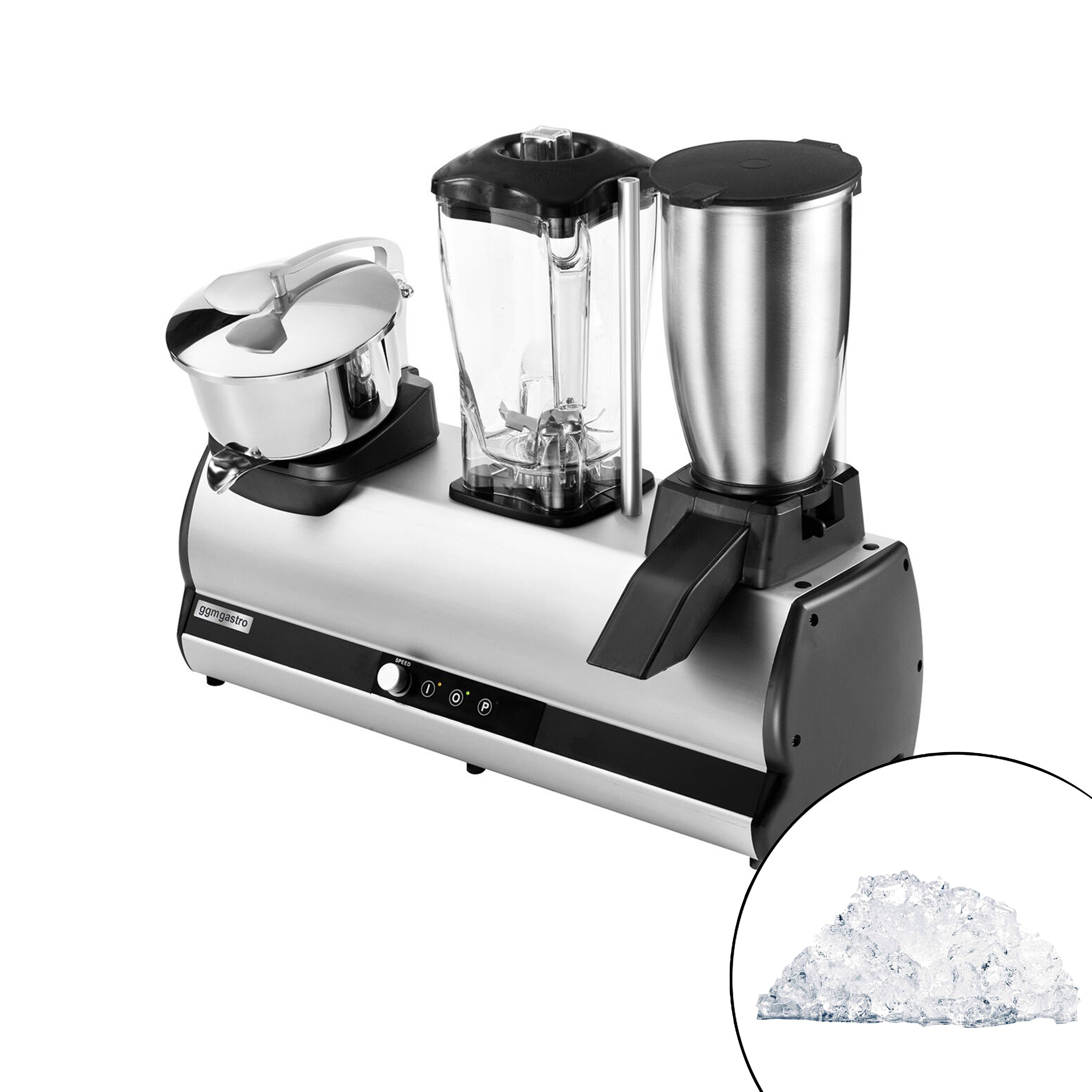 Appareil de bar combiné - Mixeur, Broyeur de glace & Presse-agrumes - 2x 150 + 750 Watts