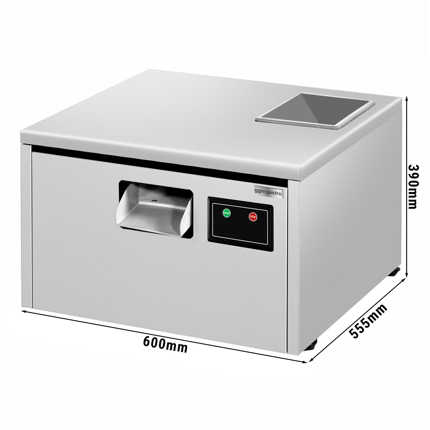 Cutlery polishing machine - 600W - with UV-C lamp - incl. 1 bag polishing granulate