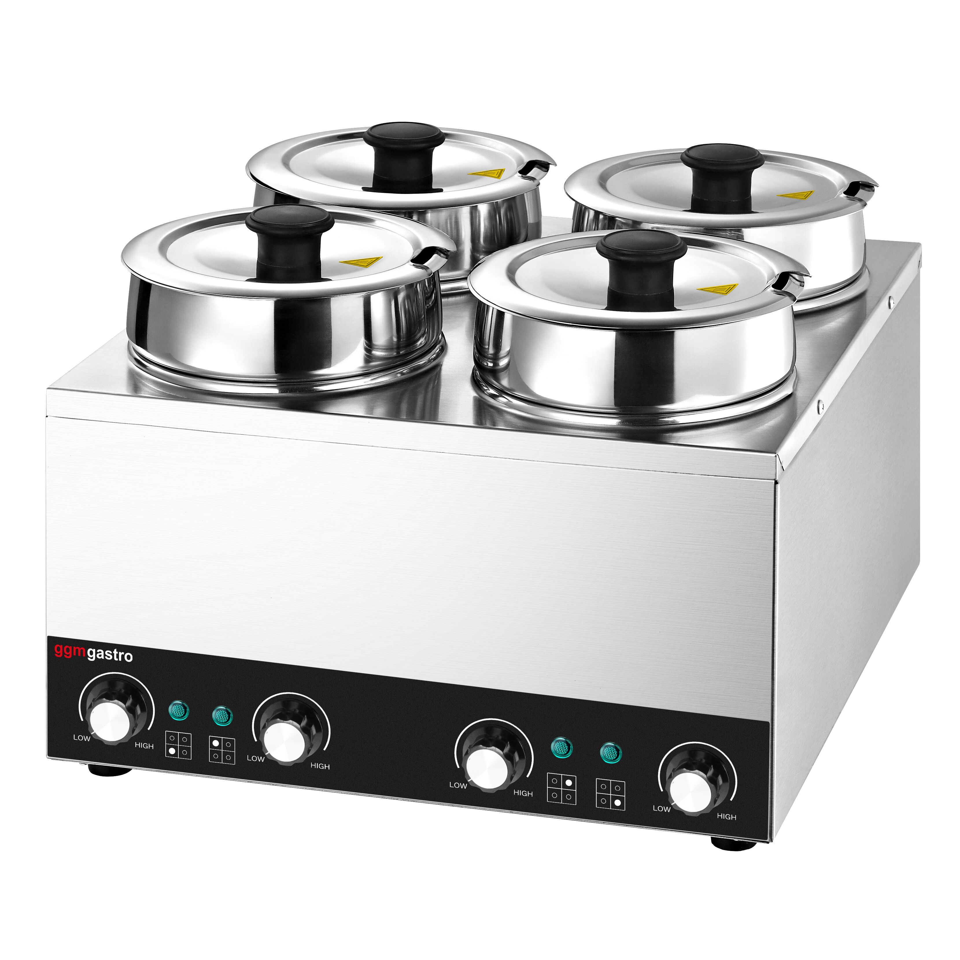 Bain-marie - hotpot - 14 litres - 600 watts - 4 cuves de 3,5 litres chacune
